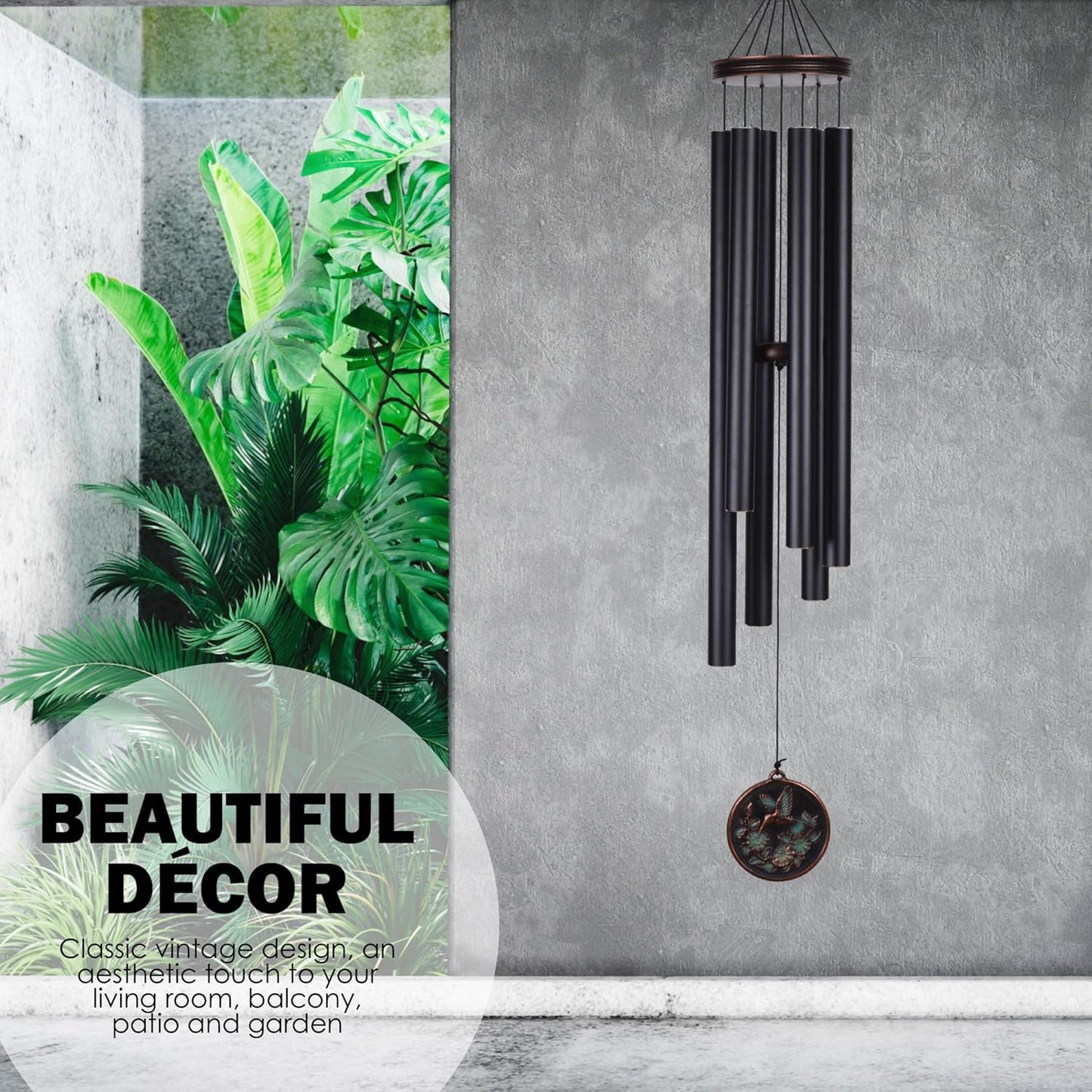 Vanquer Large Wind Chimes for Outside Deep Tone - 46'' Wind Chimes Outdoor Clearance, Windchimes