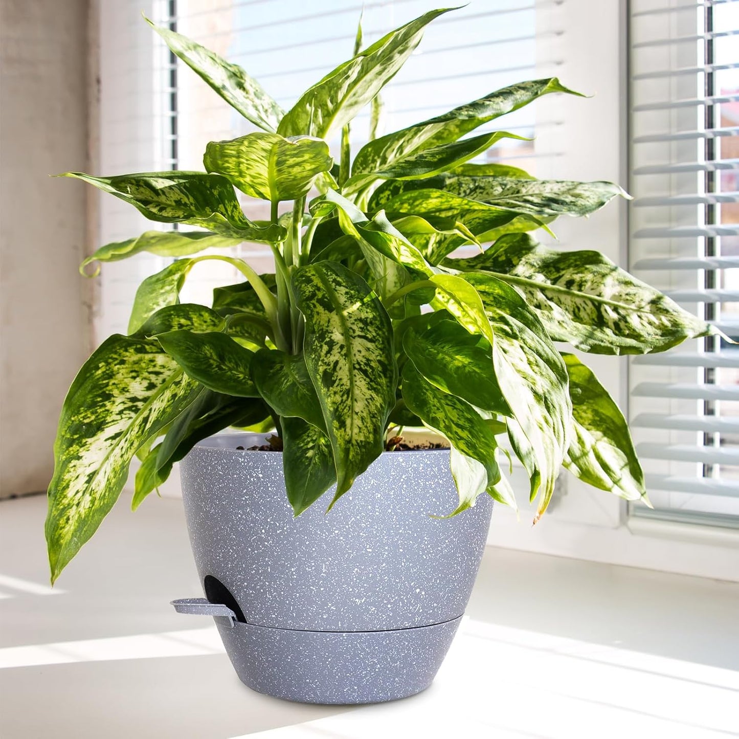 Big Self Watering Pots 12/10/9 inch, Planter, Plant Pots with Mesh Drainage Holes for Indoor