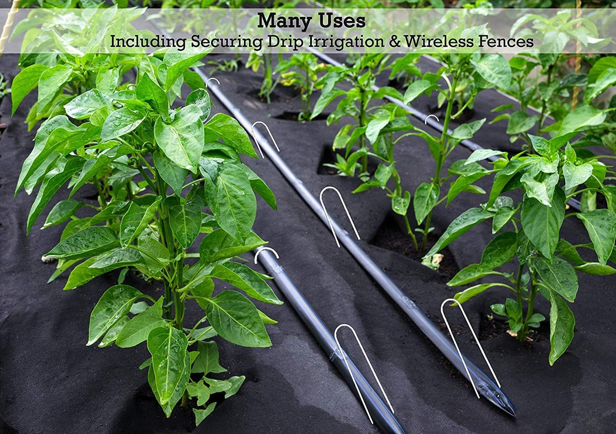 Sandbaggy Galvanized 6-Inch Landscape Staples ~ 9 Gauge Steel - Fabric Pins, Garden Earth Stakes