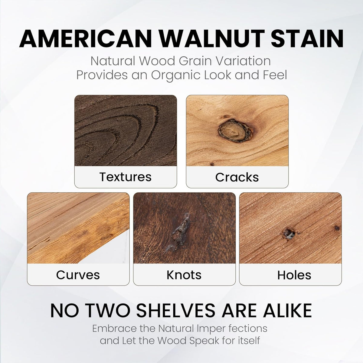 Floating Shelves for Wall, 72" Live Edge Solid Elm Wood Floating Shelf, Wall-Mounted Display