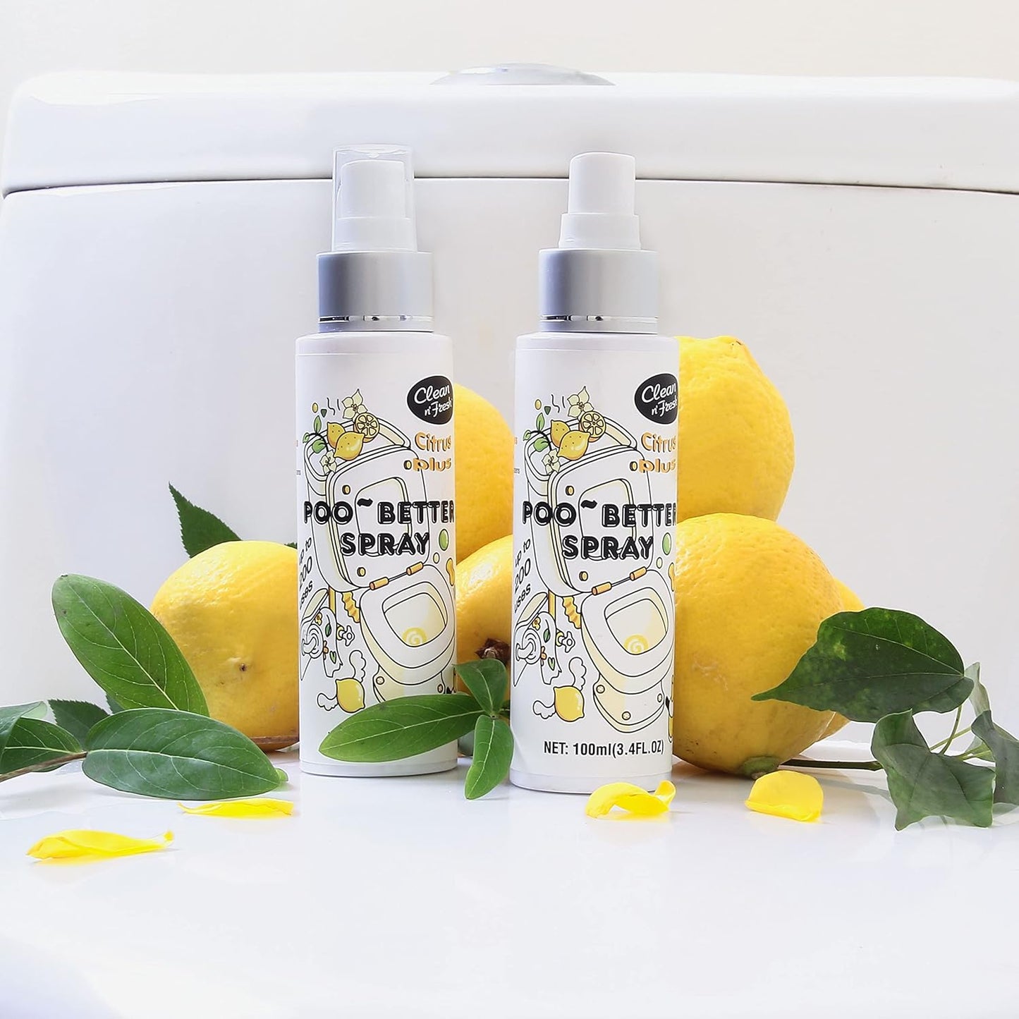 Clean-n-Fresh Toilet Spray, 6.8 Fl.oz Poo Spray | Up to 400+ Uses, 100% Natural Plant Essential Oil