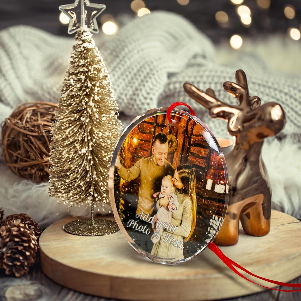 Personalized Christmas Ornament with Photo - Custom Picture Ornaments for Christmas 2025