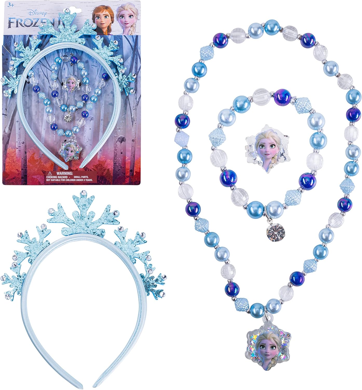 LUV HER Frozen Princess Dress Up Accessory Set - Jewelry Set - Princess Elsa Tiara Set - Giftable