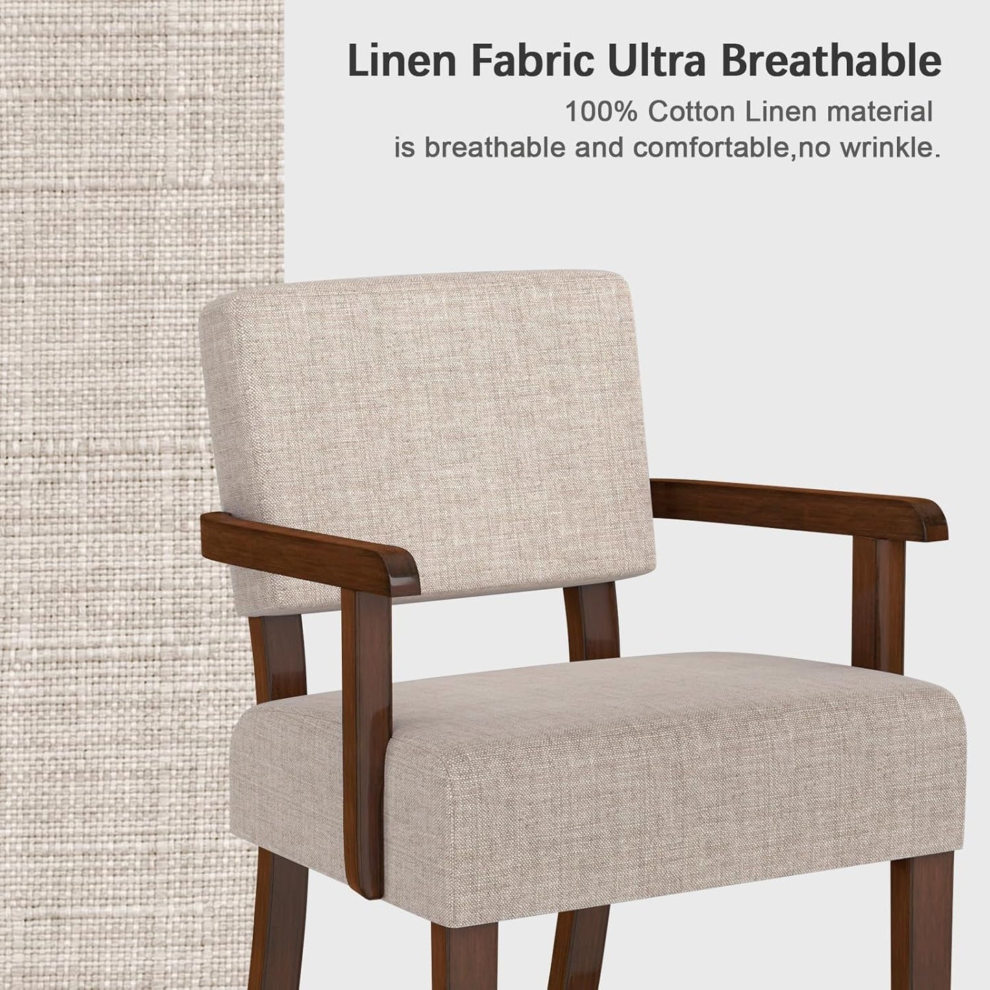 Accent Chair, Oversize Living Room Chairs with Soft Seat & Armrests for Living & Dinning Rooms