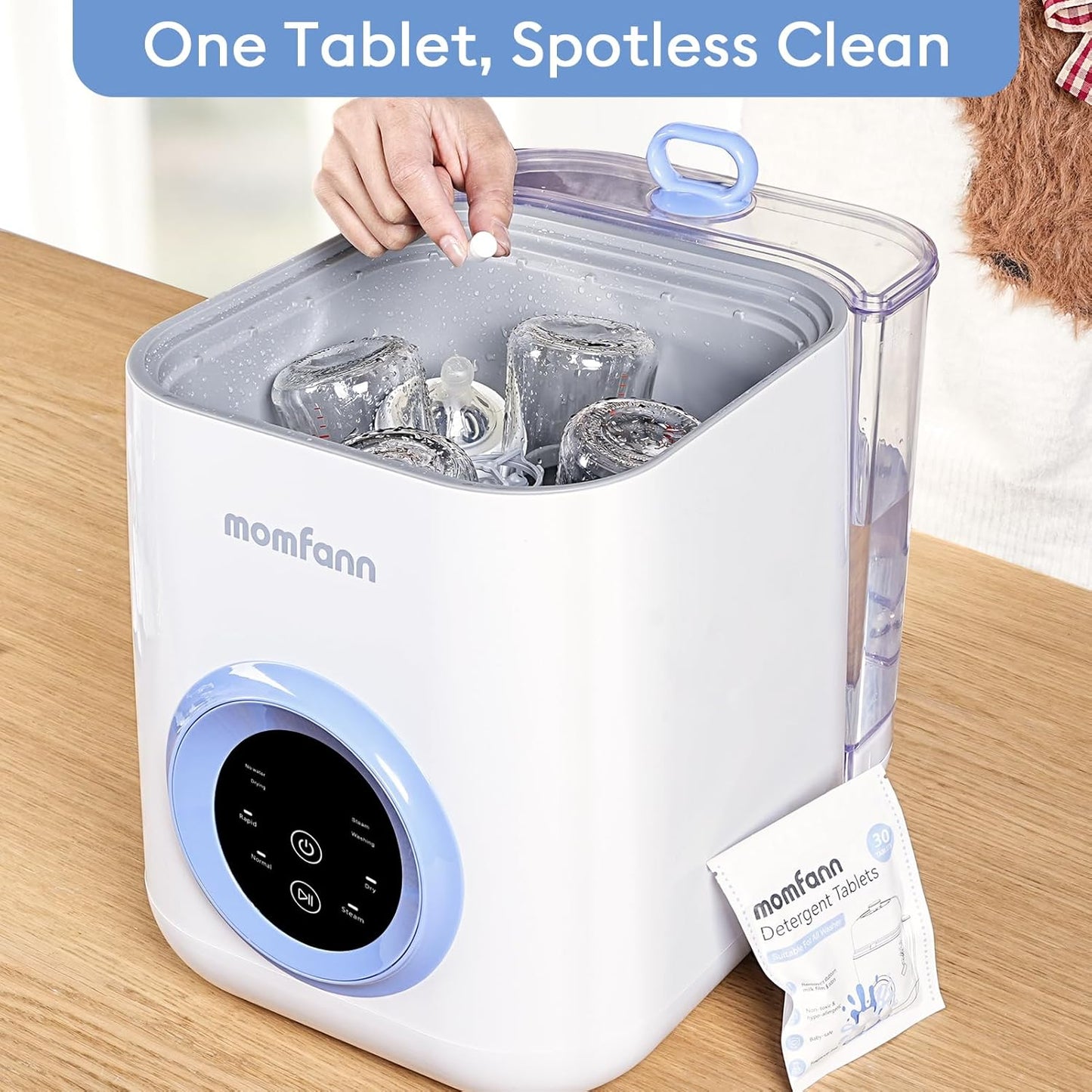 Professional Deep Cleaning Detergent Tablets for All Baby Bottle Washers, Washer Tablets for Bottle