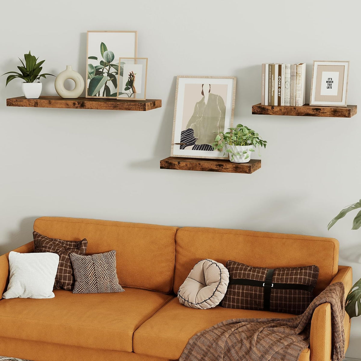 Floating Shelves for Wall, 16 inchs x 6.7” deep x 1.4” Bathroom Shelf Bedroom, Living Room