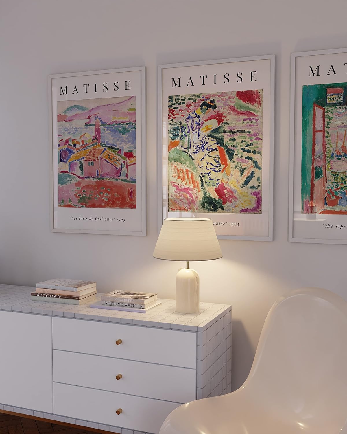 HAUS AND HUES 24x36 White Metal Picture Frames - Features Premium Aluminum, Vertical & Horizontal