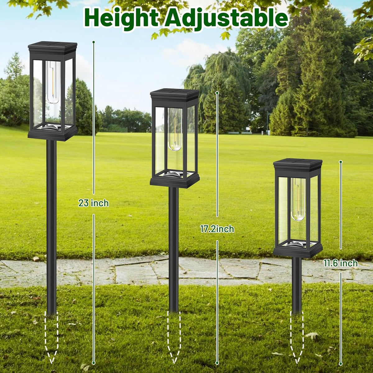 BesLowe 【Upgraded】 Solar Pathway Lights Outdoor, 6-Pack Large LED Solar Light Outdoor Waterproof