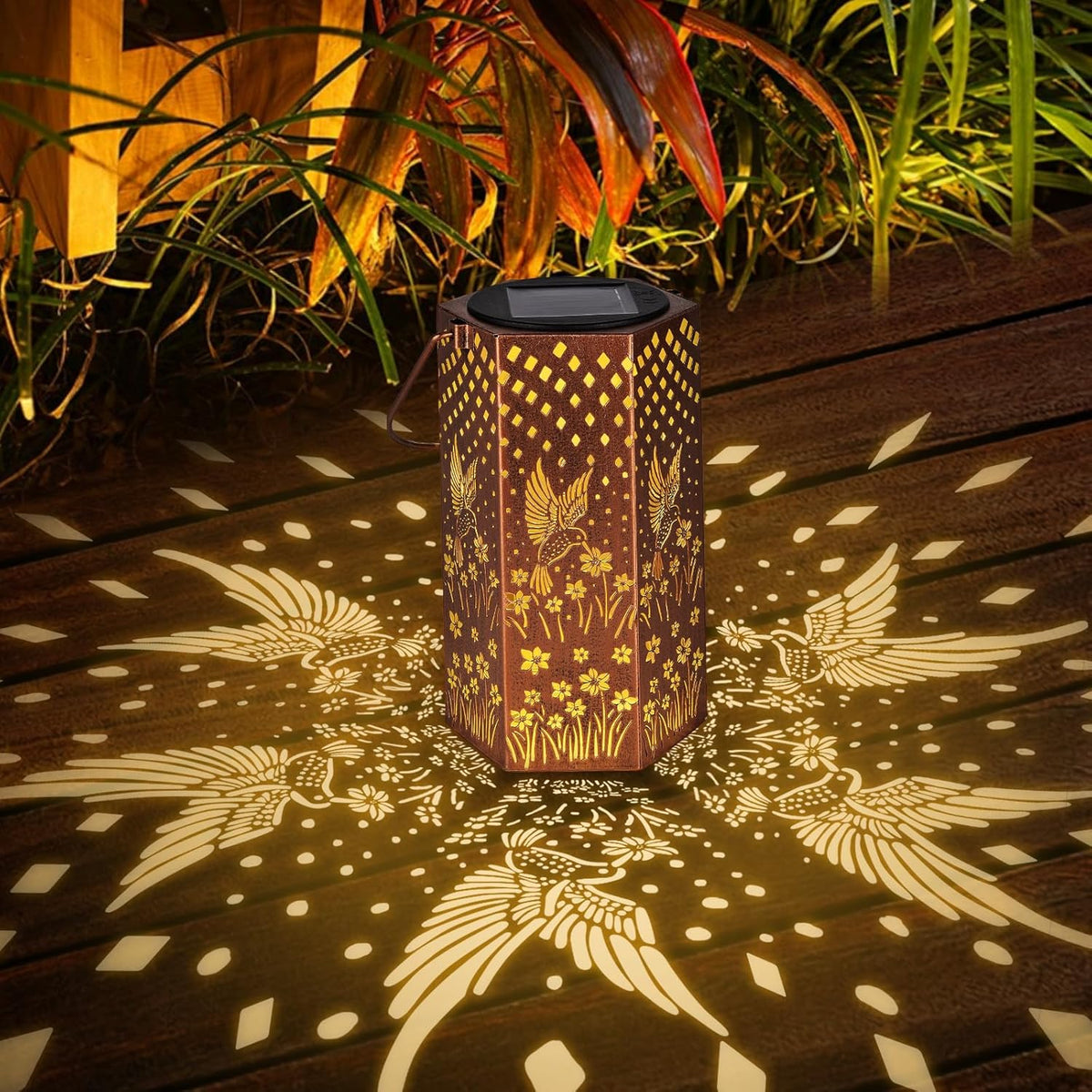 2 Pack Hummingbird Solar Lanterns Outdoor Waterproof - Birthday Gifts for Women, Men, Mom, Solar
