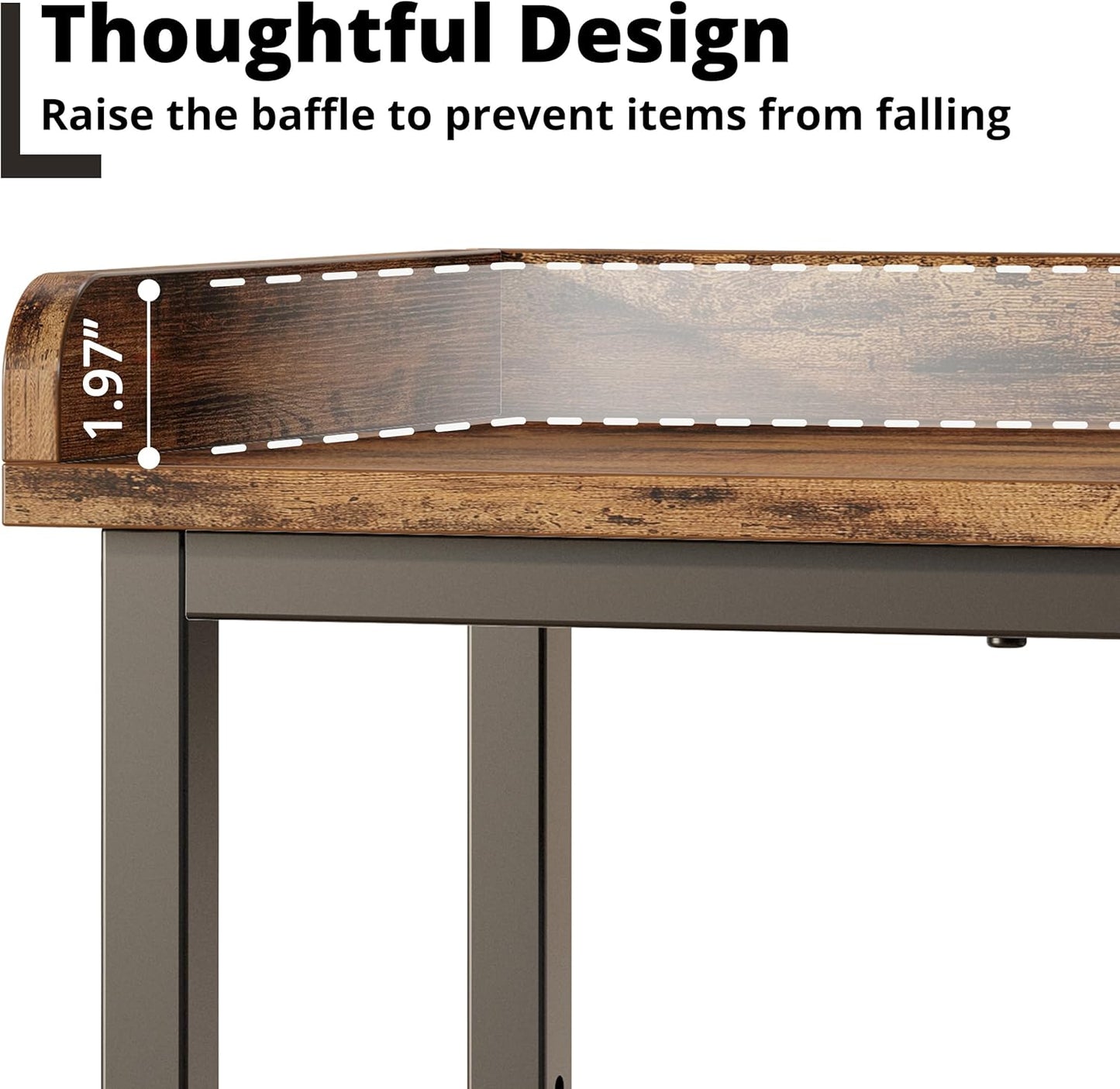 IRONCK Console Table, Sofa Table with Power Outlet, Farmhouse Hallway Table for Entryway, Living