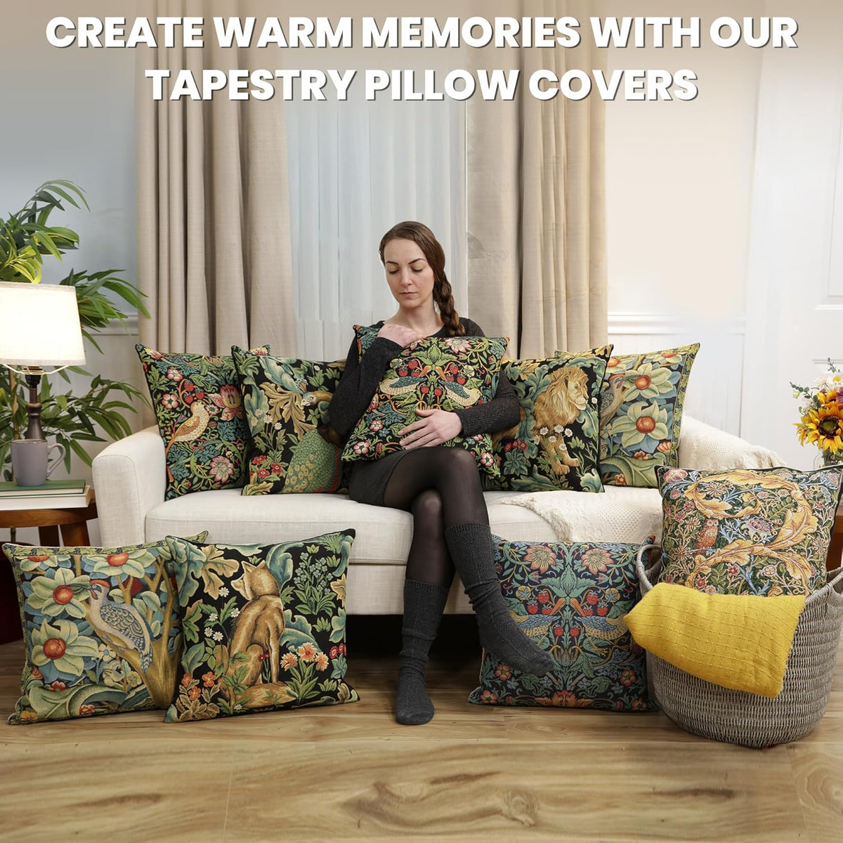 Charlotte Home Furnishings Throw Pillow Covers, Decorative Boho Pillow Covers for Couch, Living