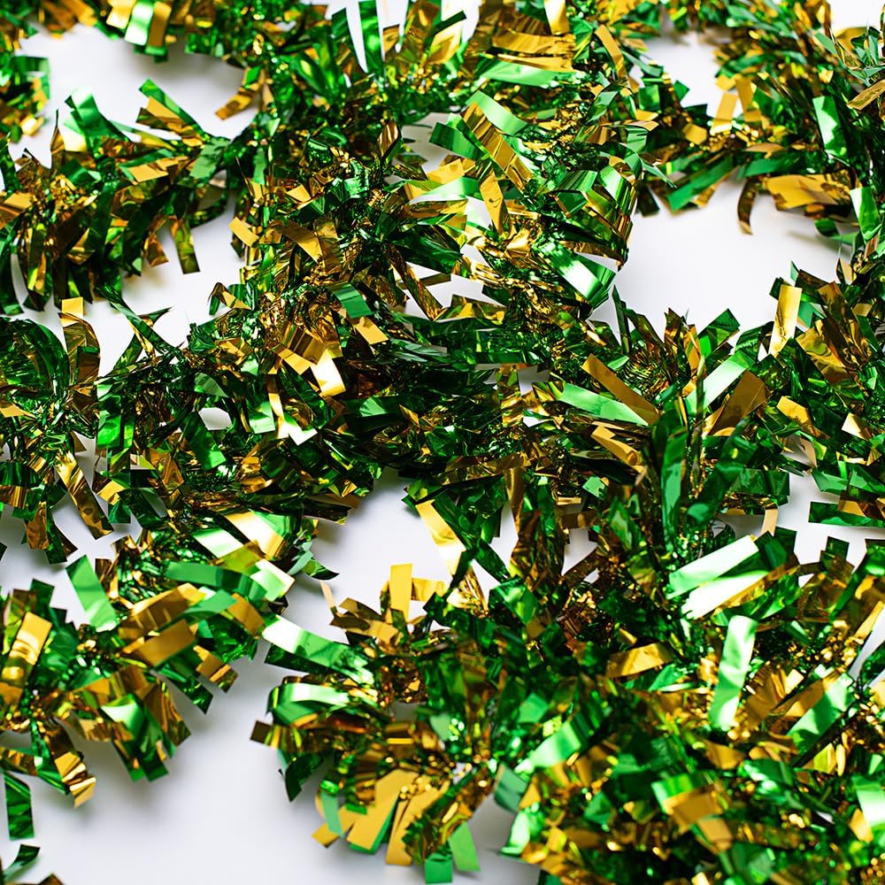 Anderson's Green & Gold Metallic Tinsel Twist for Trailer Or Golf Cart, 4 inches Wide x 25 ft Long