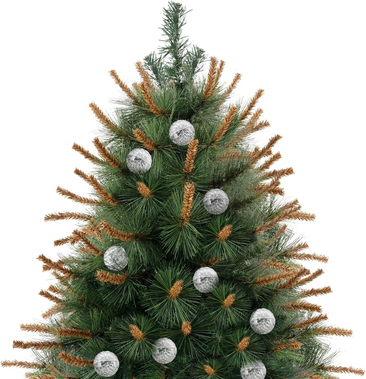 Selena 4.5ft Prelit Artificial Christmas Tree with 373 Branch Tips, 130 Warm Lights and Metal