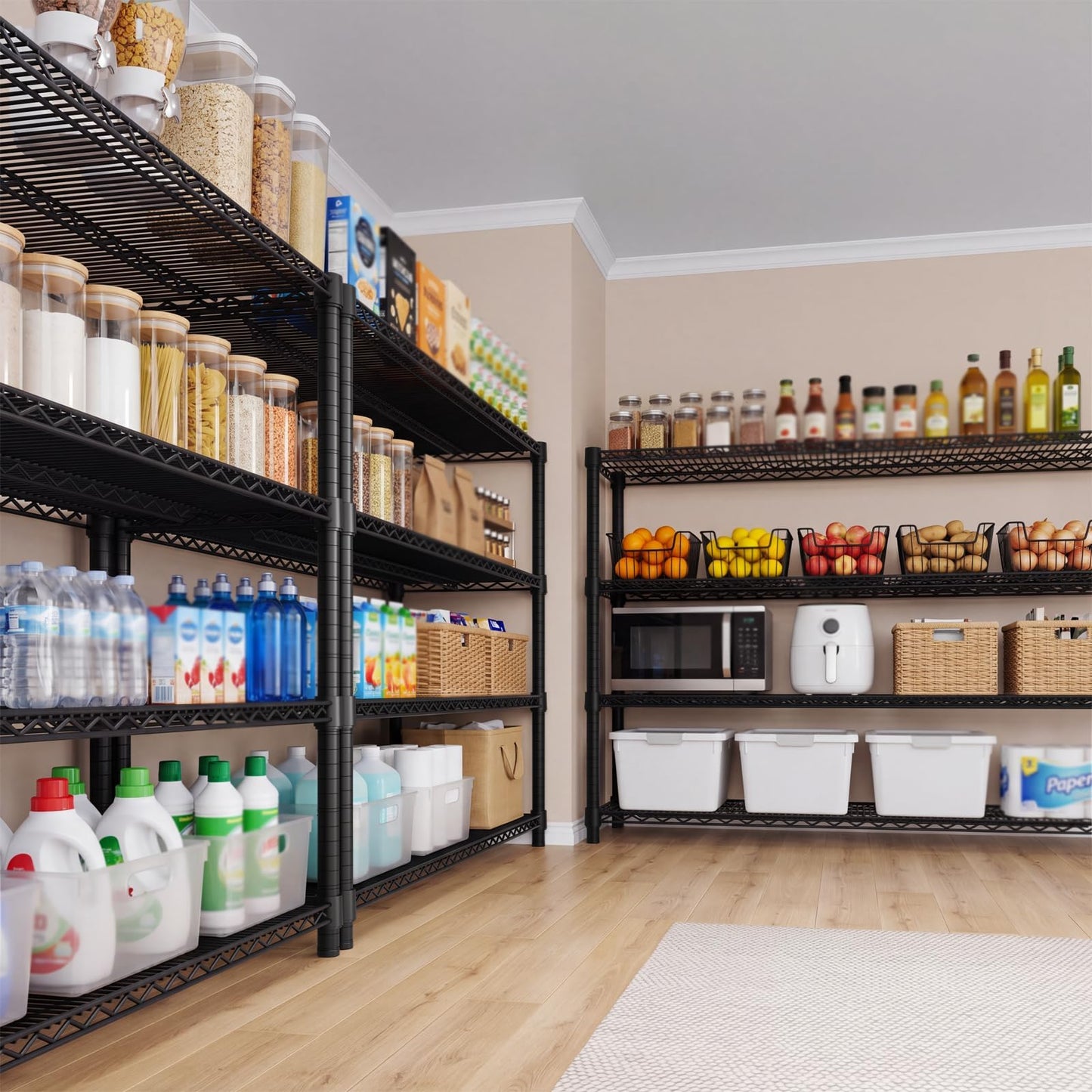 Garvee 59" H Storage Shelves 4-Tier Garage Shelving Adjustable for Pantry