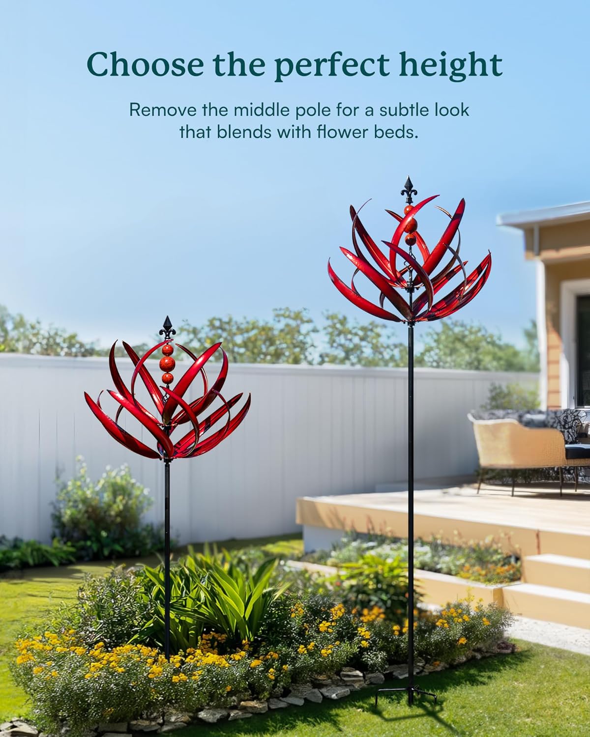Yard Garden Wind Spinners - 91" Height Extra Large Wind Spinners Outdoor Metal, Kinetic Wind