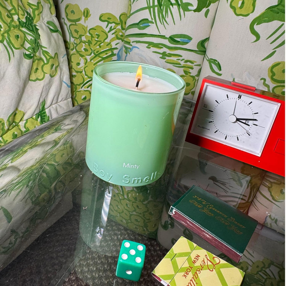 Boy Smells Mint Candle - 8.5 oz Fancy Candle with Ginger, Wild Mint, and Cedarwood- Up to 50-Hour