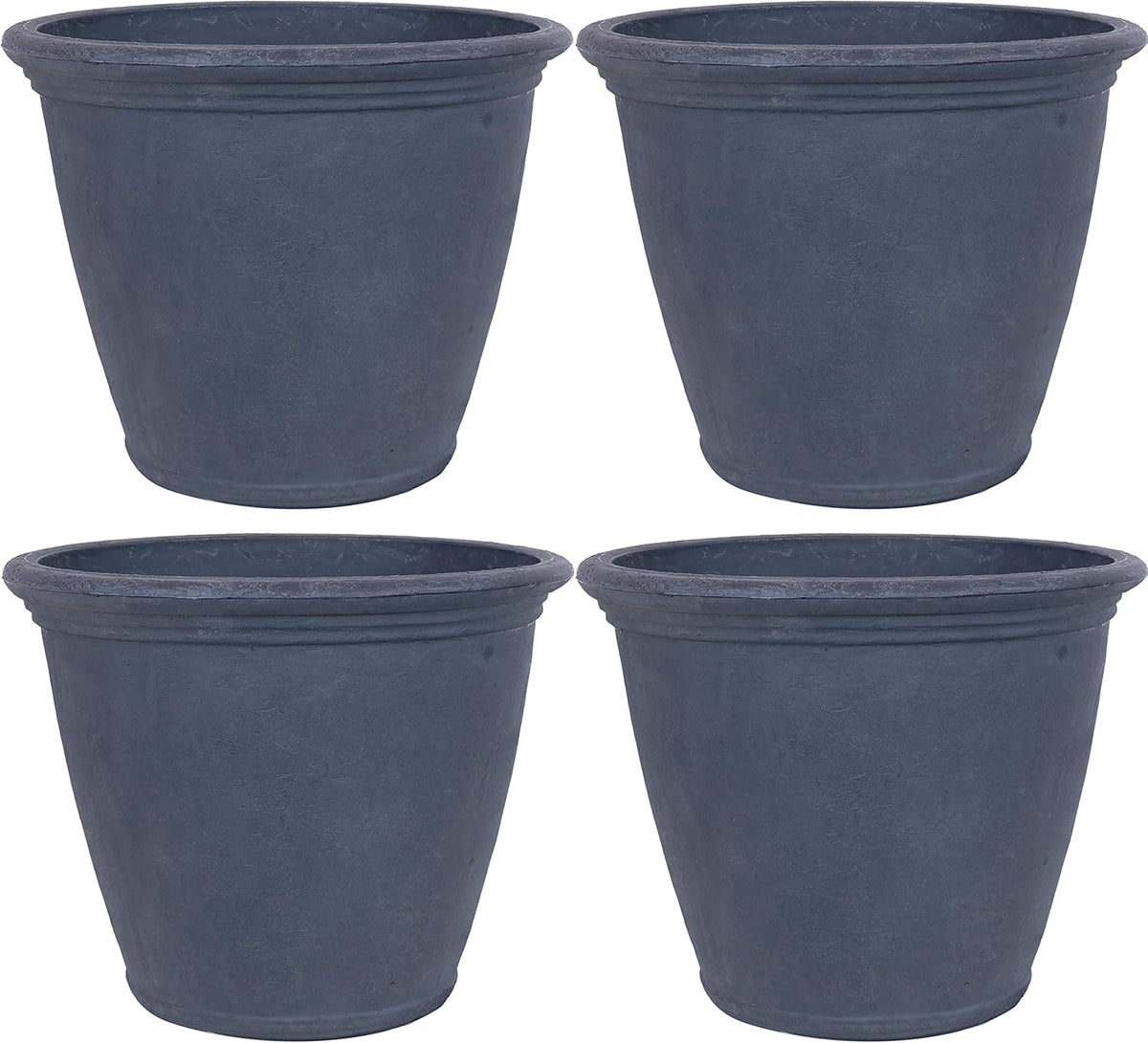 Sunnydaze 24-Inch Anjelica Large Plastic Pot for Plants - Outdoor Polyresin Round Planter with