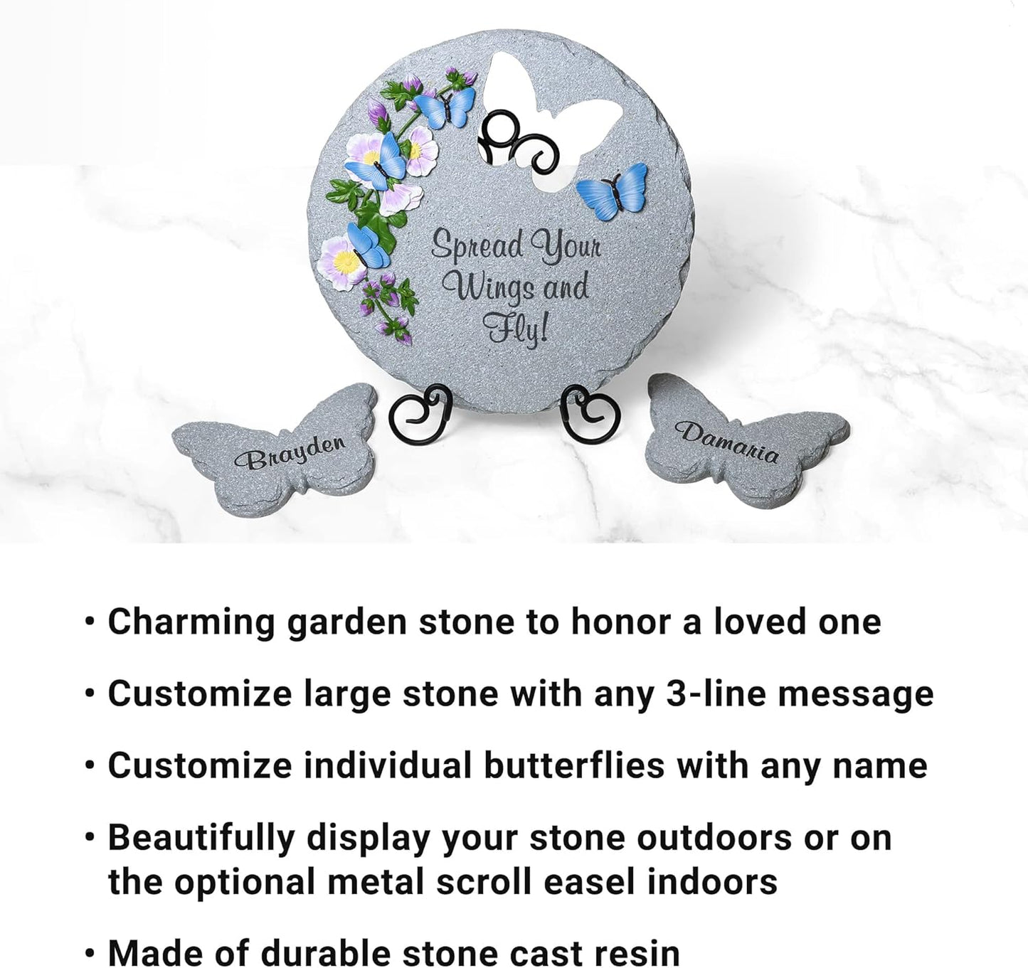 Let's Make Memories Personalized Garden Décor - Custom Garden Stone - Indoor/Outdoor - for Mom or