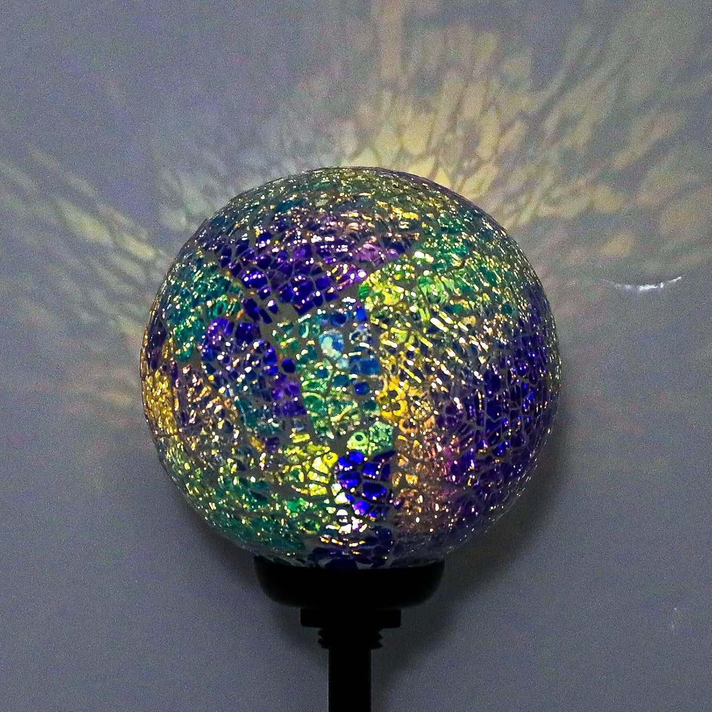 VCUTEKA Solar Garden Decorative Lights Outdoor, Mosaic Solar Light Waterproof LED Pathway Stake