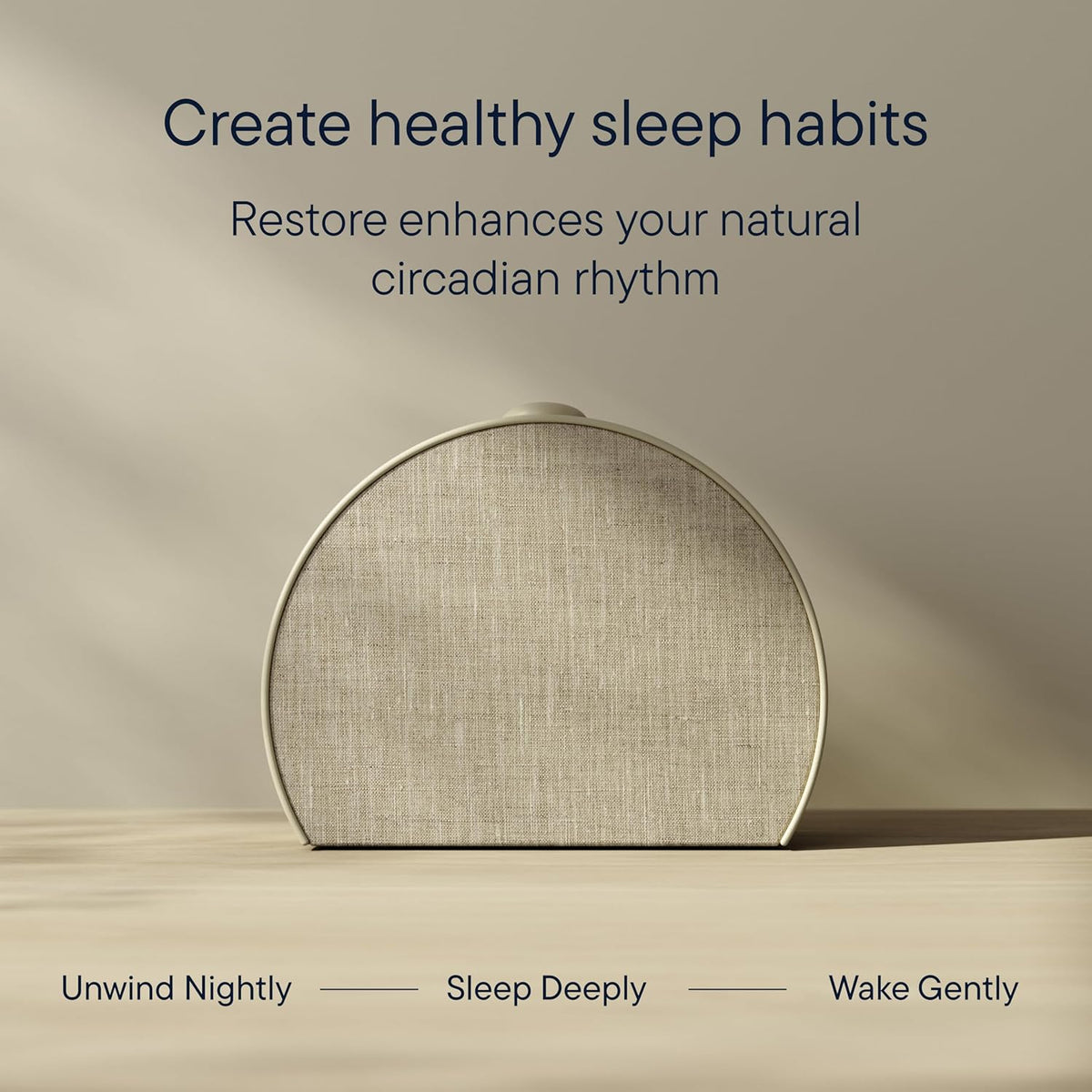 Hatch Restore 3 Sunrise Alarm Clock, Sound Machine, Smart Light (Putty) - White Noise, Screen-Free