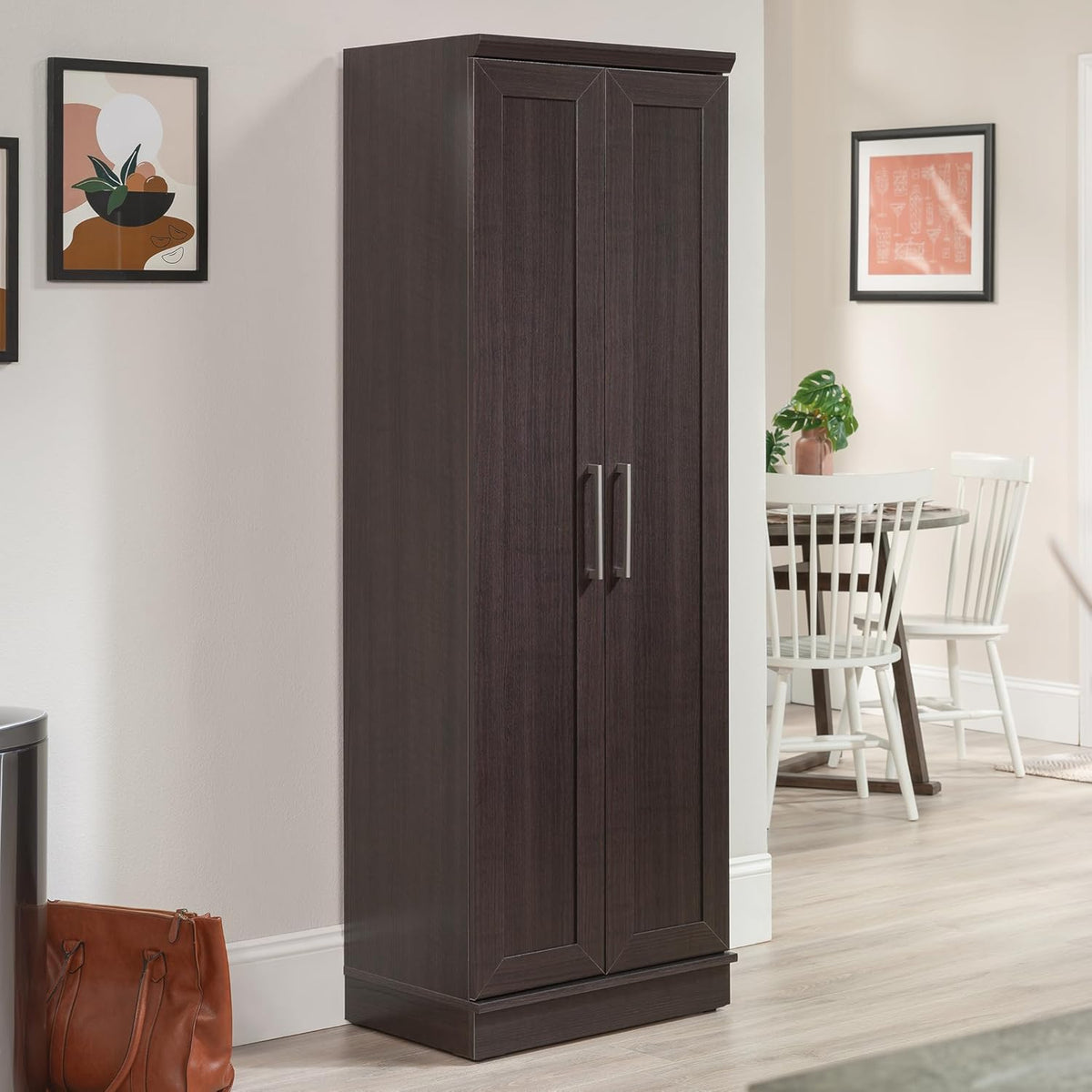 Sauder HomePlus Kitchen Pantry Storage Cabinet with Adjustable Shelves, Laundry Bathroom, L: 23.31"