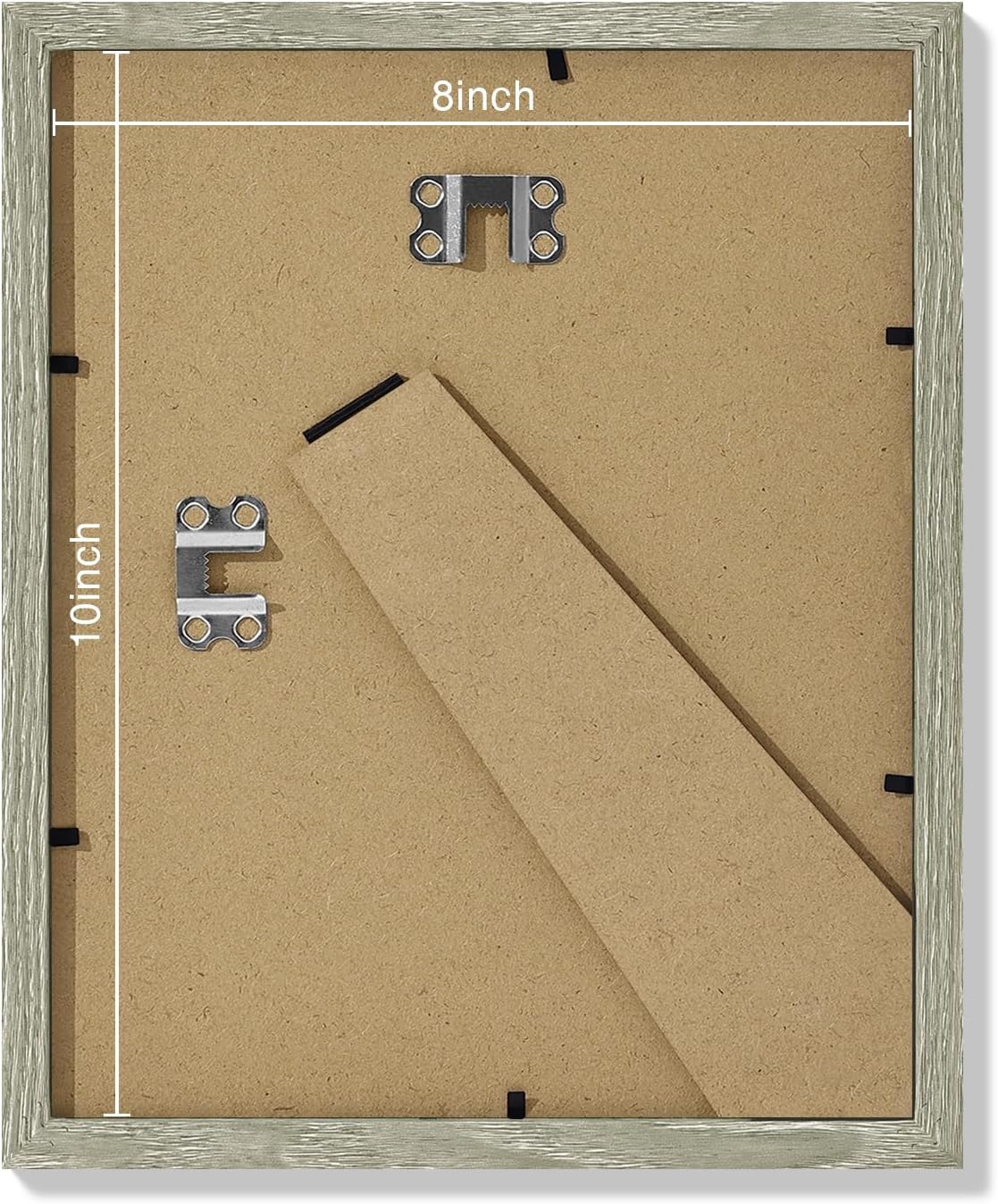 Vittanly 8x10 Picture Frames Set of 9, Shatter Resistant Plexiglass, Display 5x7 Pictures with Mat