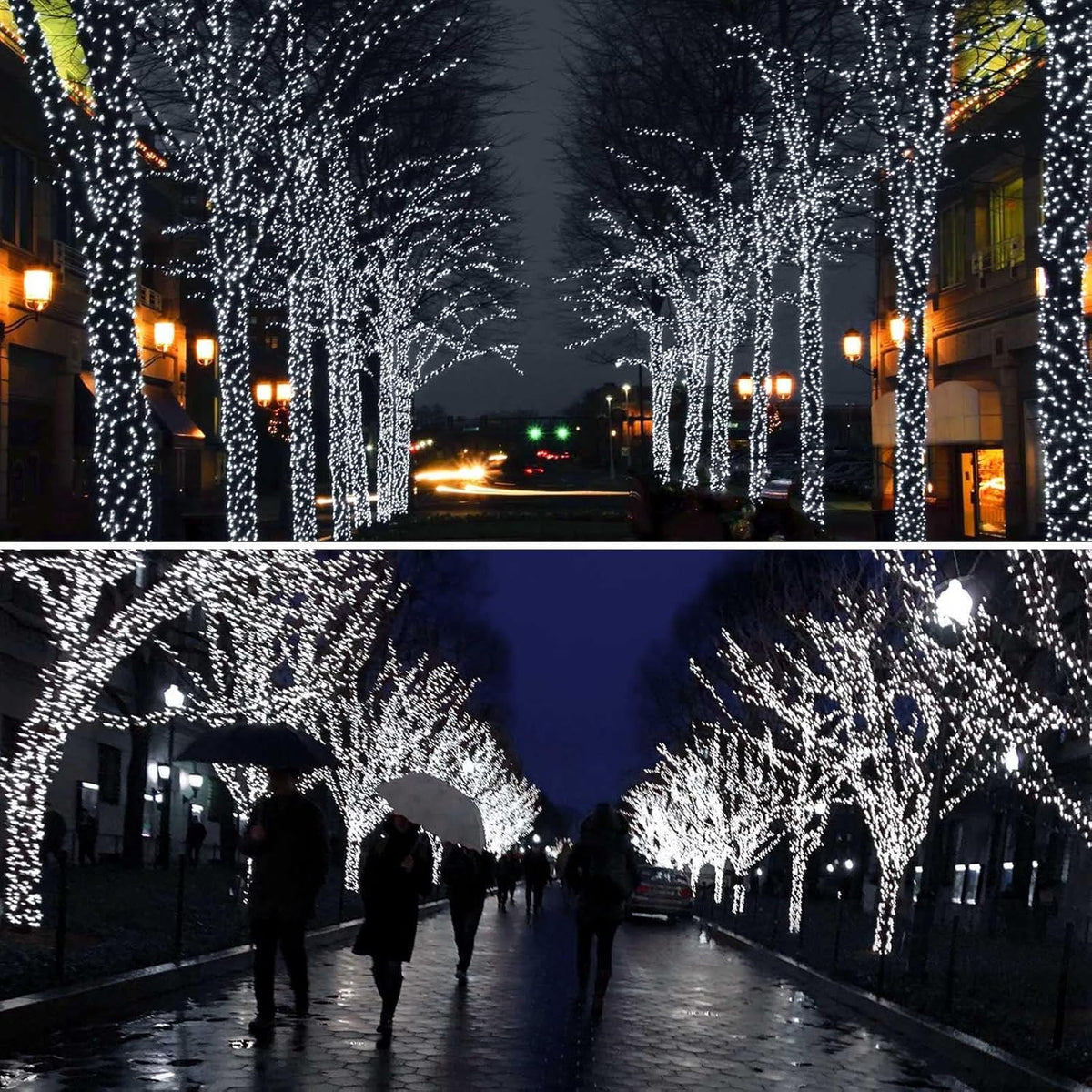 4 Pack Solar String Lights Outdoor, Extra-Long 400LED Solar Fairy Lights Waterproof, Outdoor