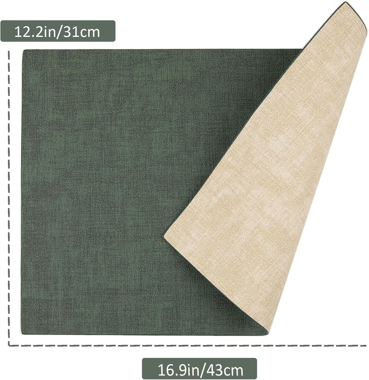 SUEH DESIGN Leather Placemats Set of 6 Reversible Table Mats Heat Resistant Waterproof No-Slip