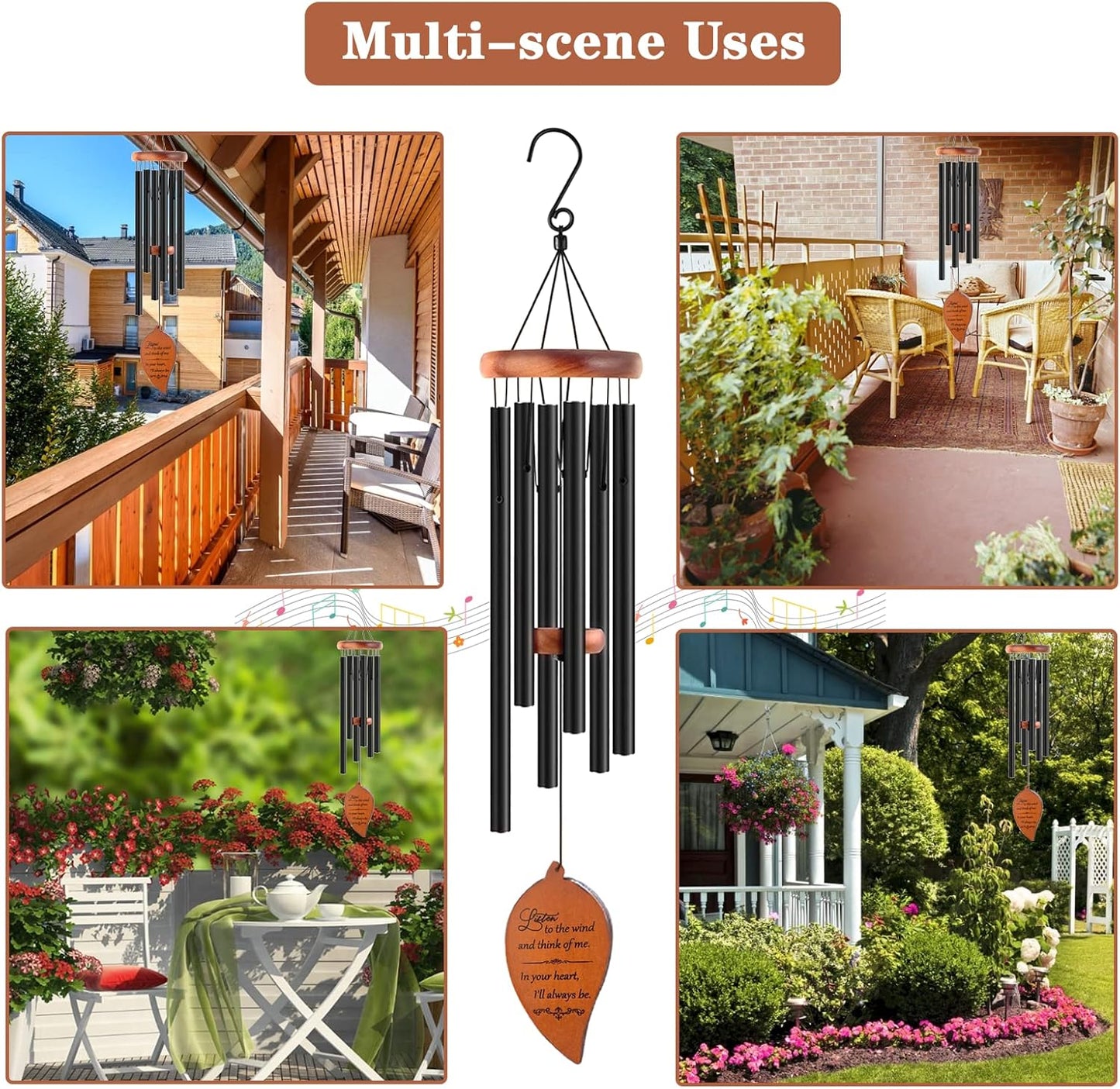 Memorial Sympathy Wind Chimes, Sympathy Gift Baskets in Memory of a Loved One Mother Father for