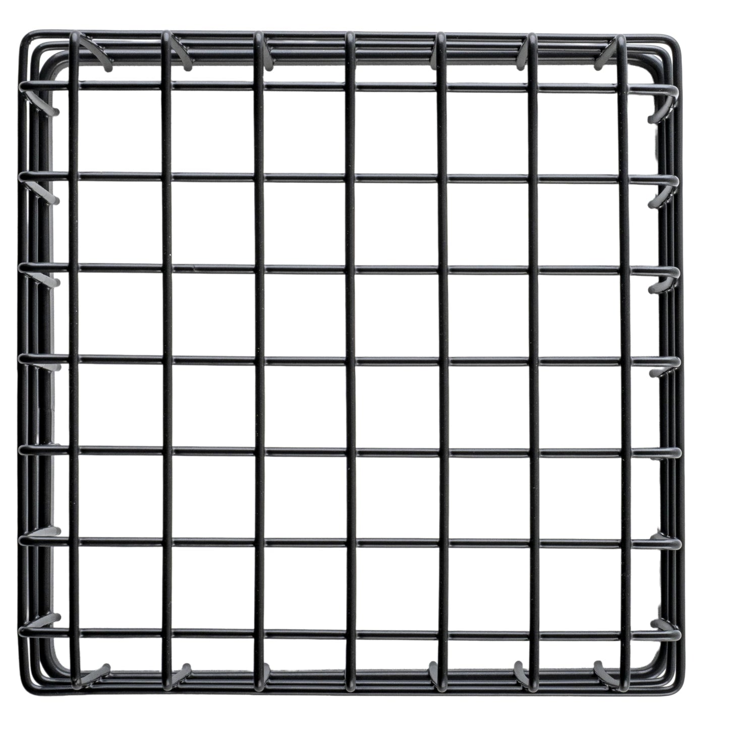G.E.T. WB-664-MG Square Metal Storage Wire Basket for Pantry, Produce and More, 6" x 6" x 2"