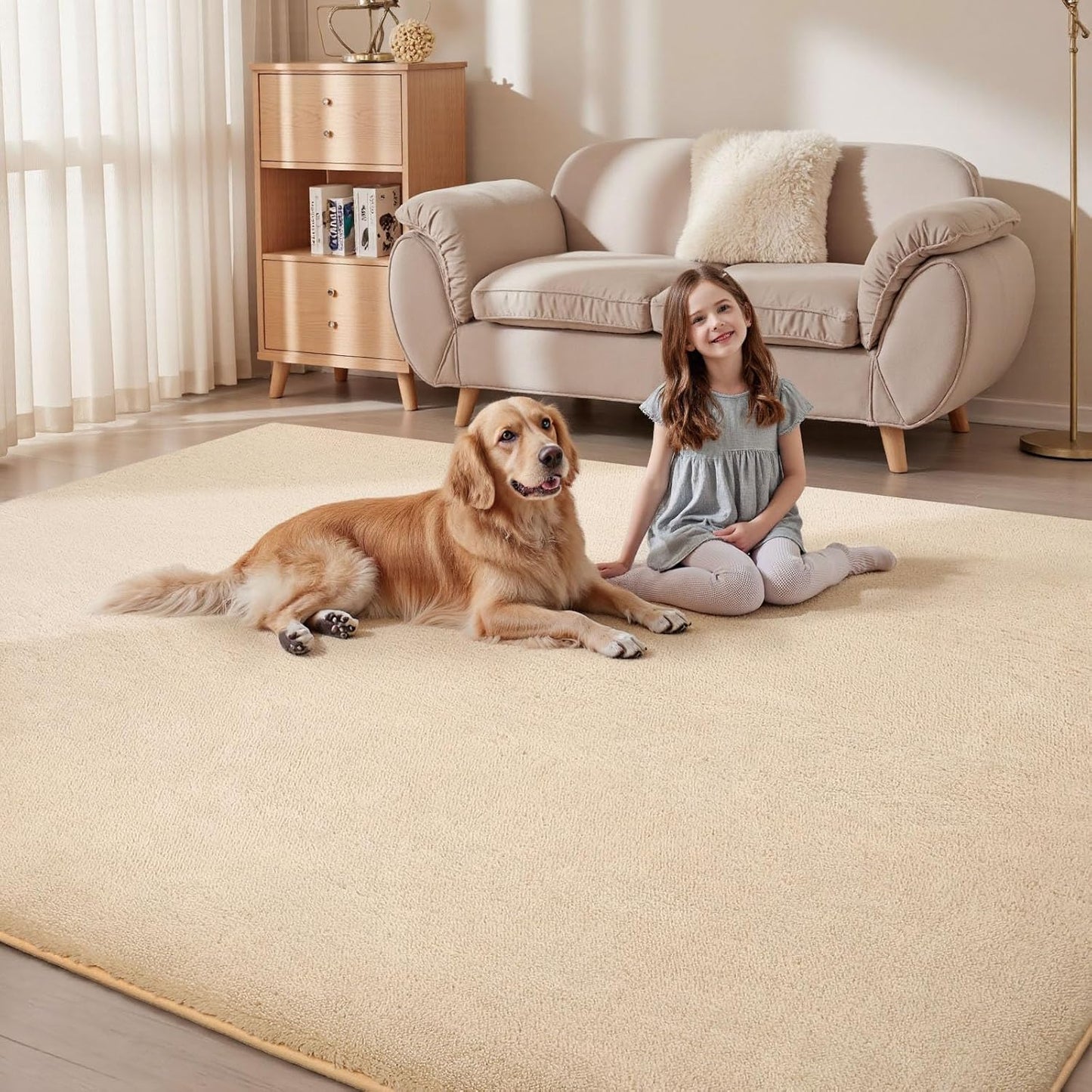 Sour Lemon 8x10 Area Rugs for Living Room, Soft Large Area Rug Fluffy Rugs for Bedroom,Machine
