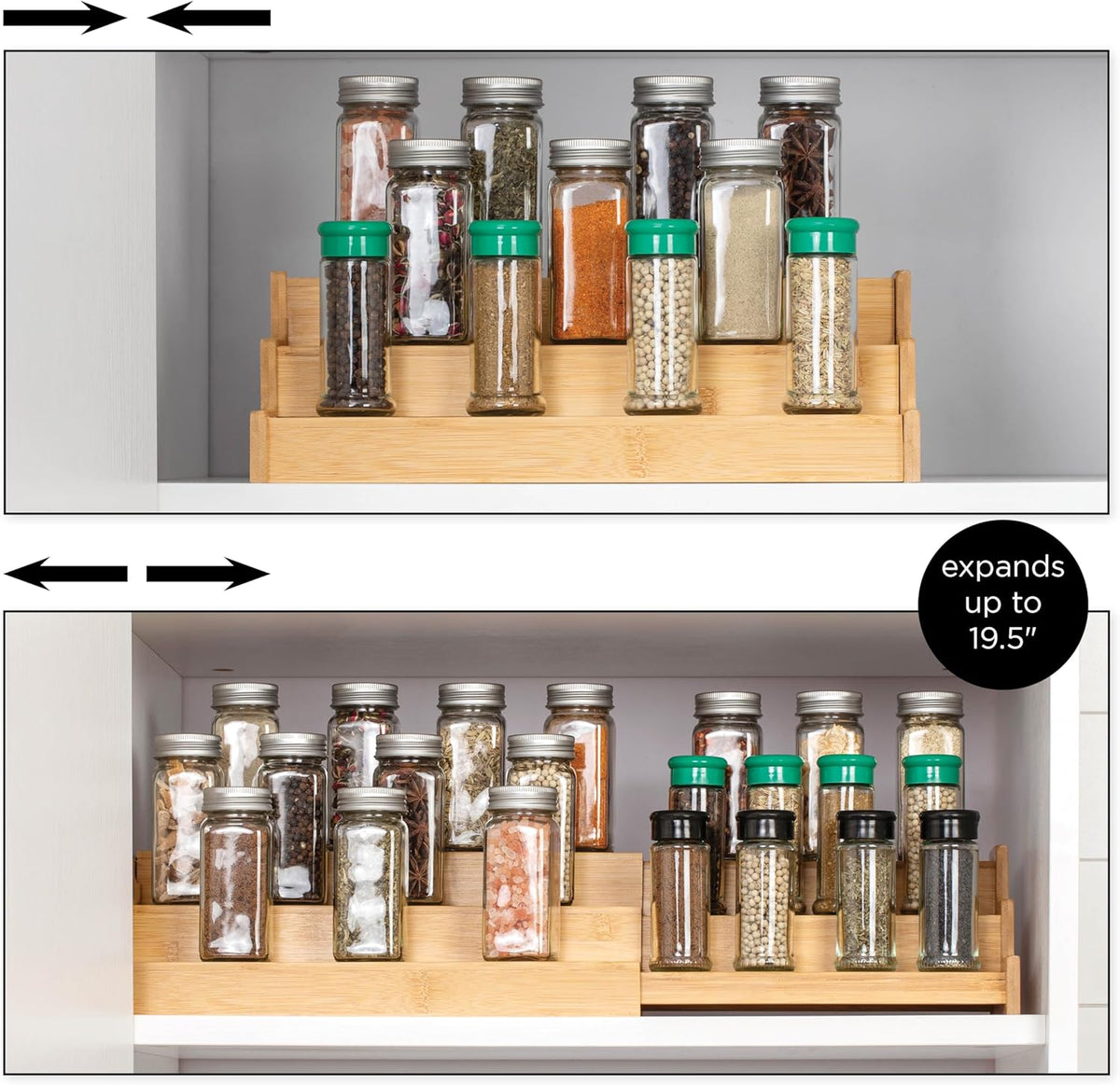 SIMPLEMADE 3-Tier Spice Rack Organizer - Versatile Storage Shelf for Kitchen, Bathroom, Bedroom &