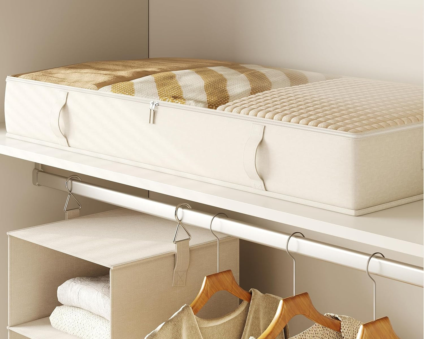 Vailando Under Bed Storage Containers, Underbed Storage Bins with 6 Inches Tall, Clothes Storage