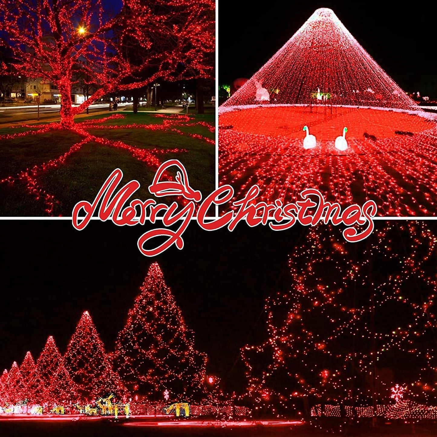 150LIGHTS RED Extra-Bright with End Connectors Christmas Decorative Lights 9.72m UL Certified Mini