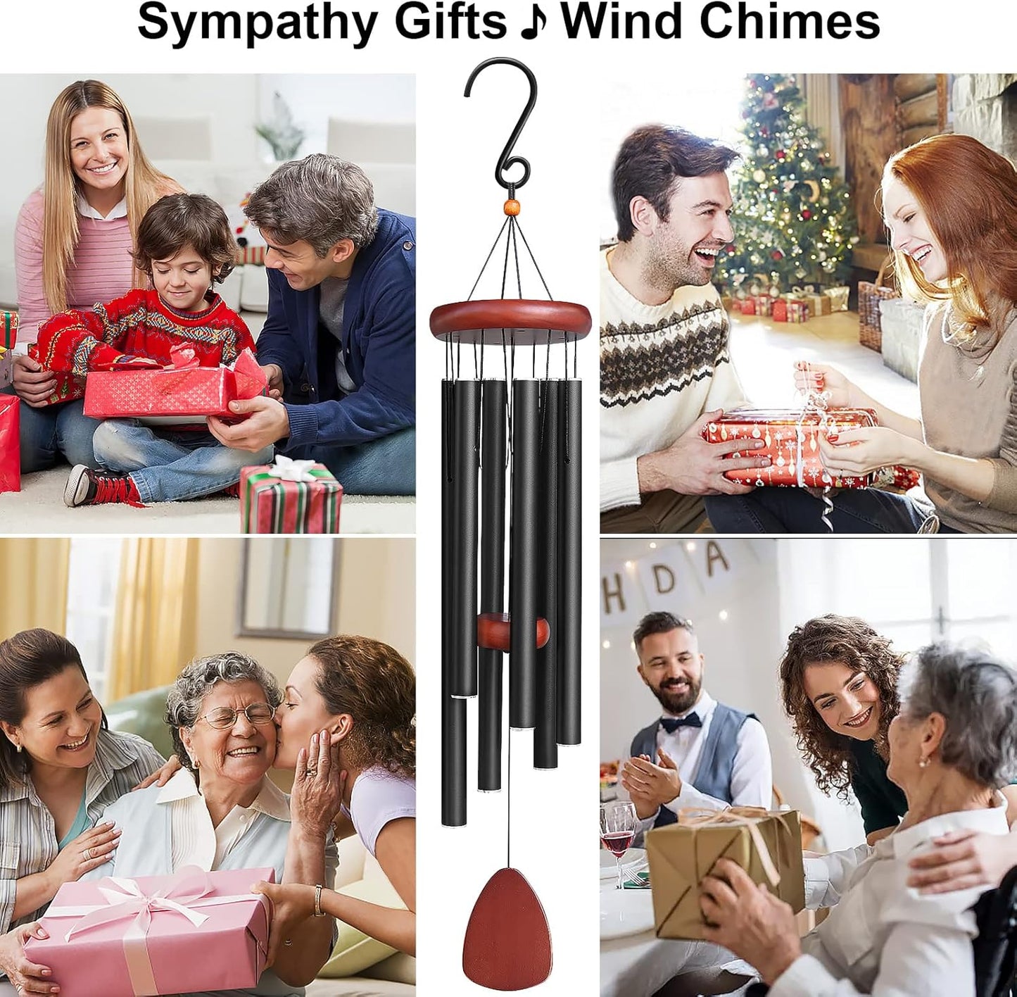 Large Aluminium Wind Chimes Outside, Soothing Melodic Memorial Sympathy Wind Chime, Suitable