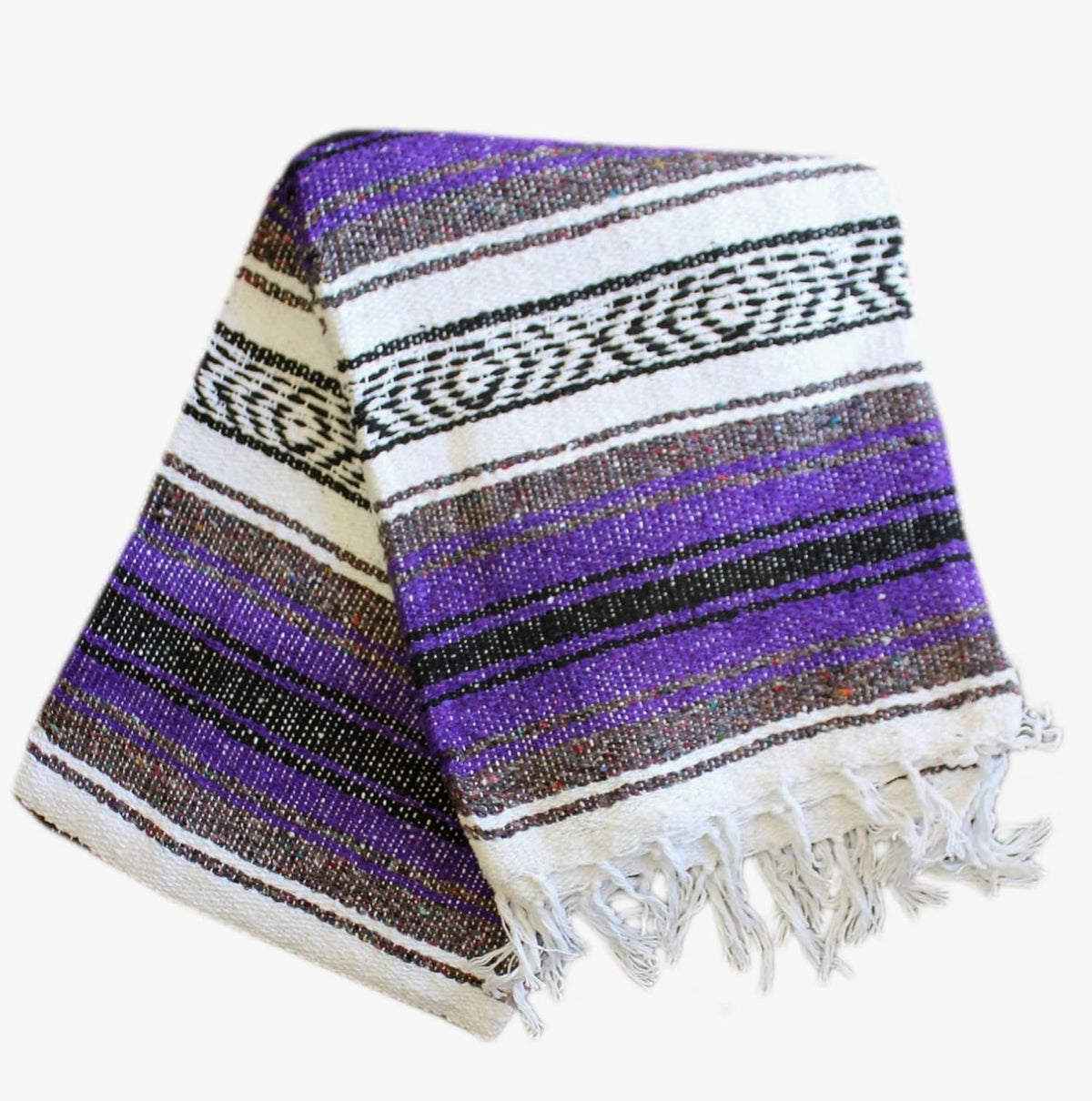 Del Mex Classic Mexican Blanket, Large Authentic Woven Falsa Throw (70"x50"), Artisan Southwest