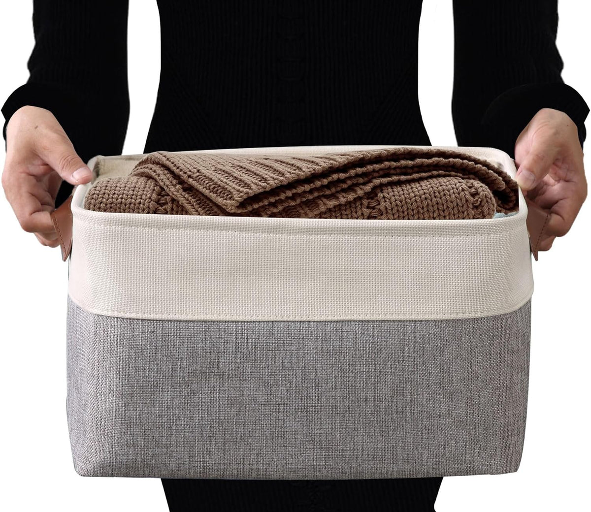 DECOMOMO Storage Baskets for Shelves - Fabric Closet Organizers and Storage Bins, Perfect Baskets