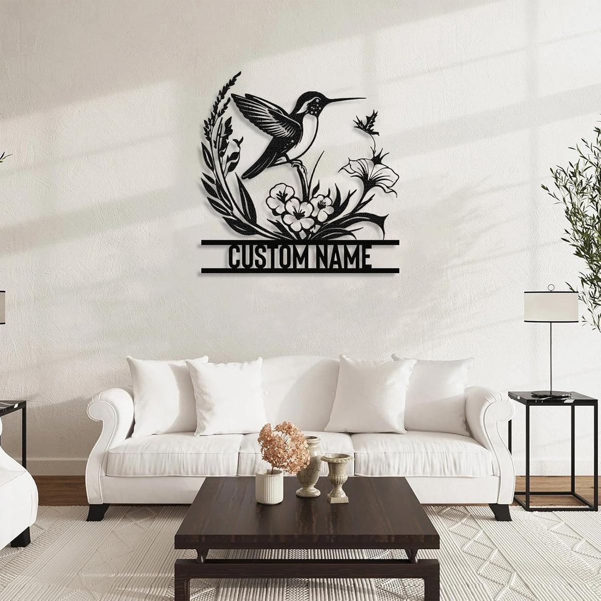 Personalized Metal Signs | Bird Metal Wall Art | Metal Name Sign Birds Welcome Plaque | Custom