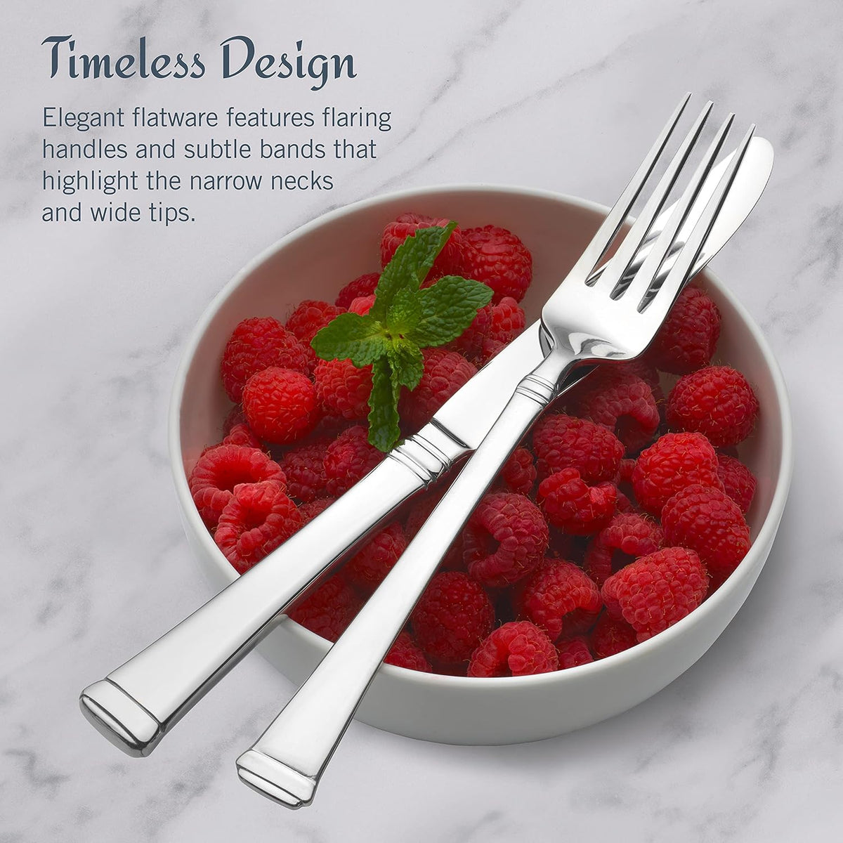 Mikasa Harmony 65-Piece Flatware Set for 12, 18/10 Stainless Steel Silverware with Forks, Knives