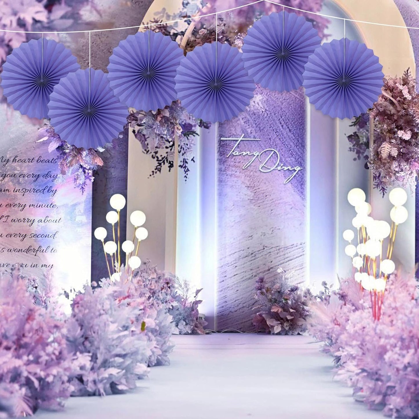 BARTHEW Purple Party Decorations,Purple Bridal Shower Decorations,Halloween Decor Events