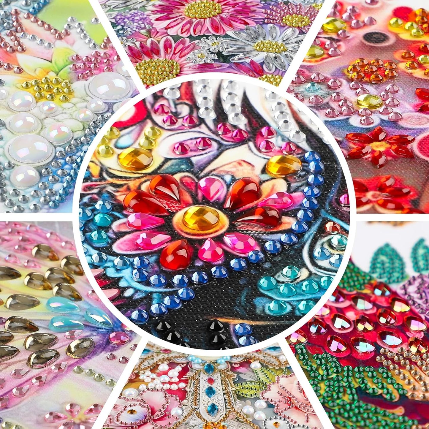 EOBROMD Diamond Hanging Art Kits for Adults, Cross Butterfly Suncatcher Diamond Art Painting, DIY