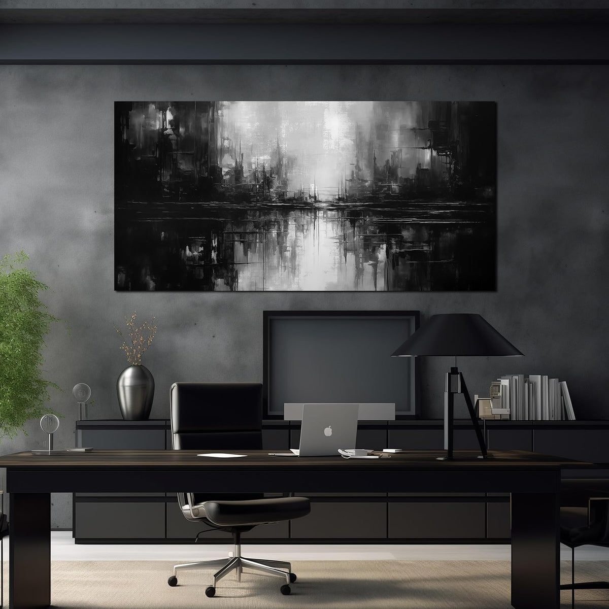Large Abstract Canvas Wall Art for Living Room Large Size,Black and White Pictures Wall Art for
