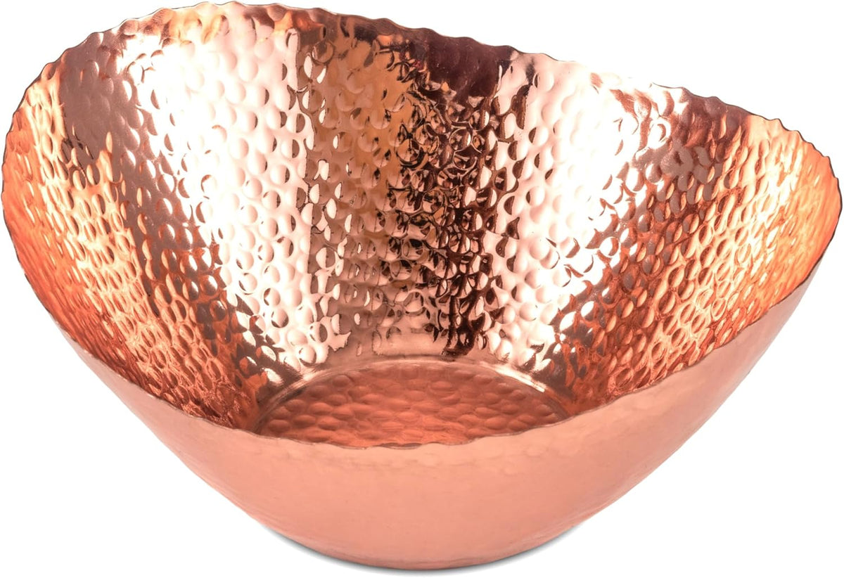 Monarch Abode Hand Hammered Decorative Bowl for Home Decor, 7.5-Inch Copper Plated – Key Bowl for
