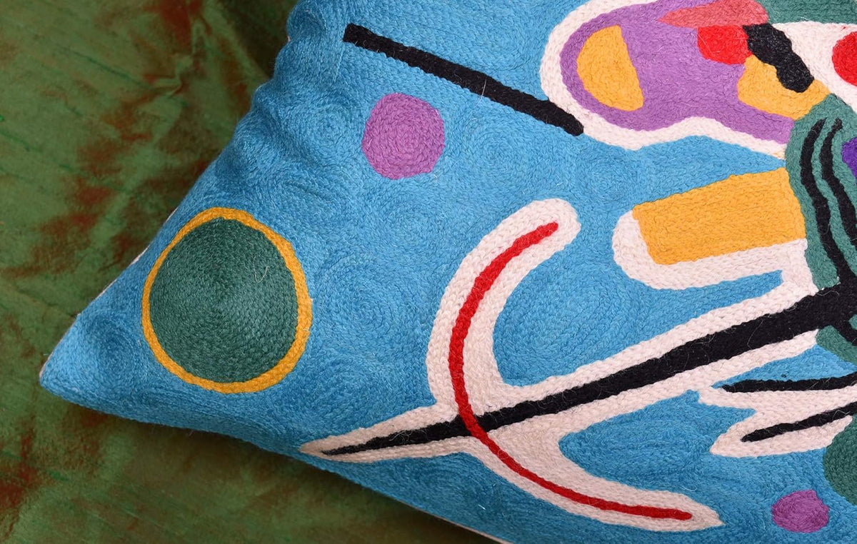 Lumbar Kandinsky Blue Abstract Pillow Cover Modern Throw Pillowcase Chair Cushion Contemporary
