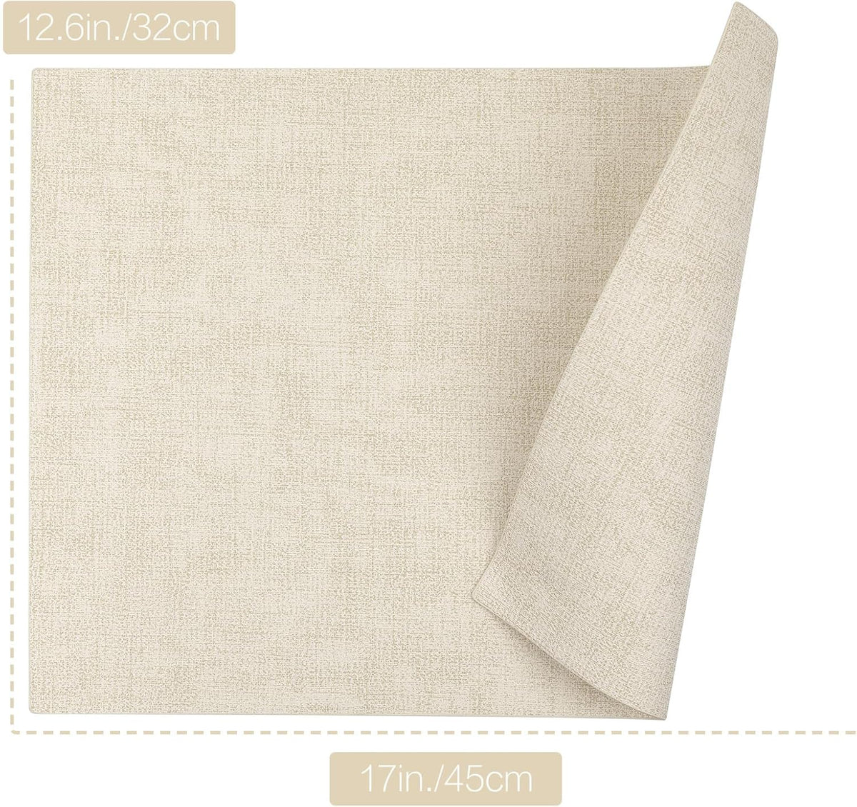 SUEH DESIGN Faux Leather Placemats Set of 6, Wipeable Place Mats Heat Resistant Table Mats