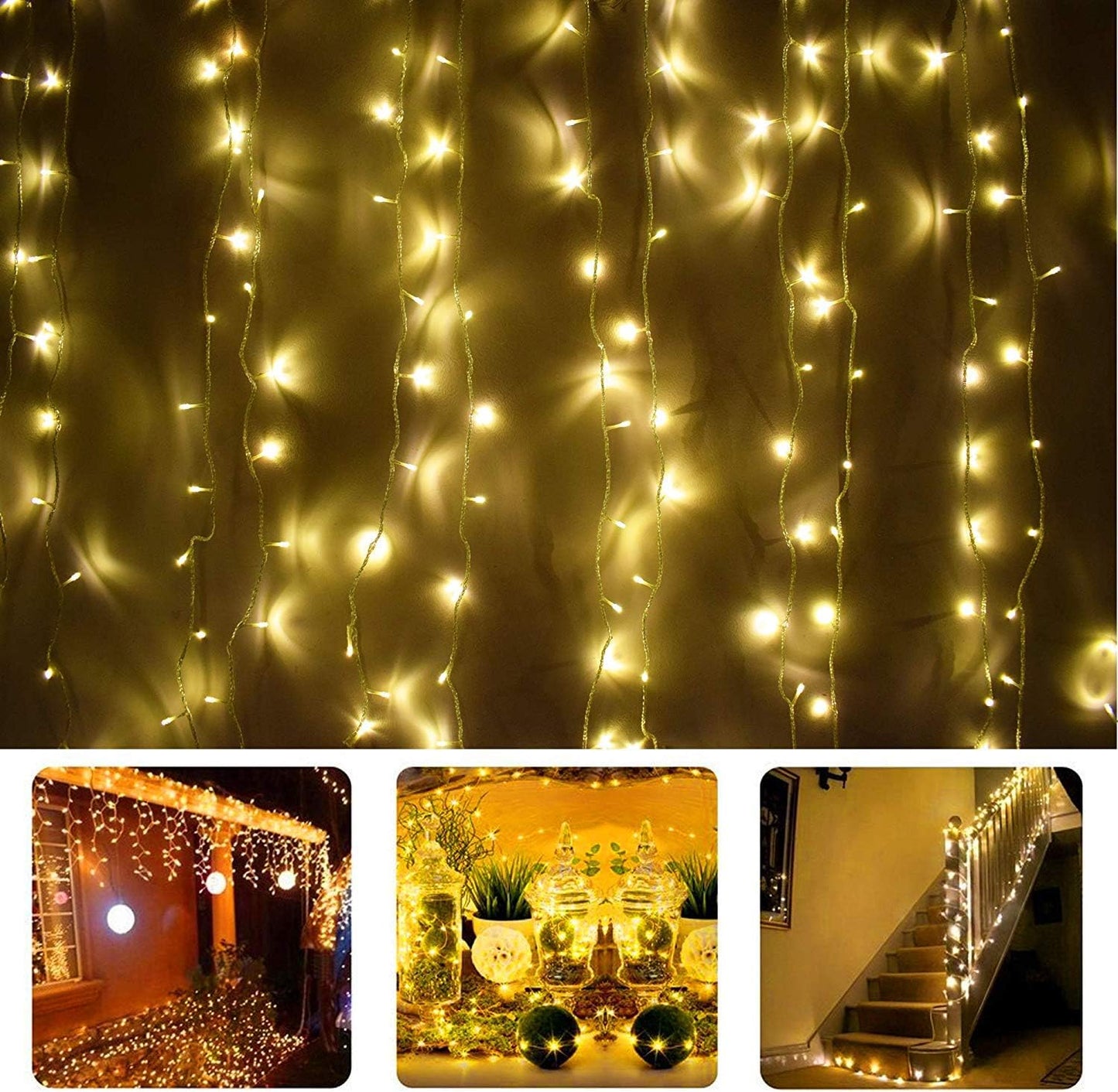 98FT 200 LEDs String Lights Waterproof Fairy Lights 8 Modes with Memory 30V UL Certified Power