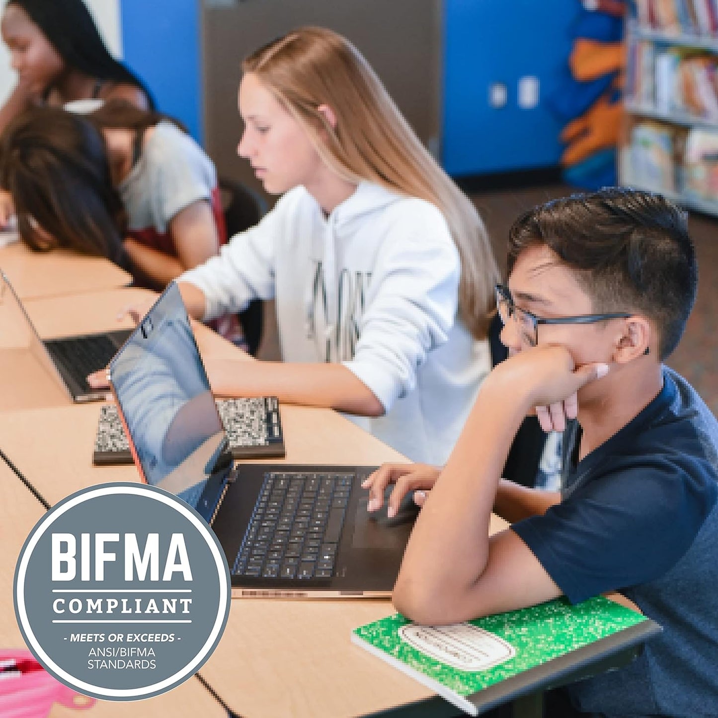 FDP Rectangle Activity School and Kids Classroom Table (24 x 48 inch), Toddler Legs, Adjustable