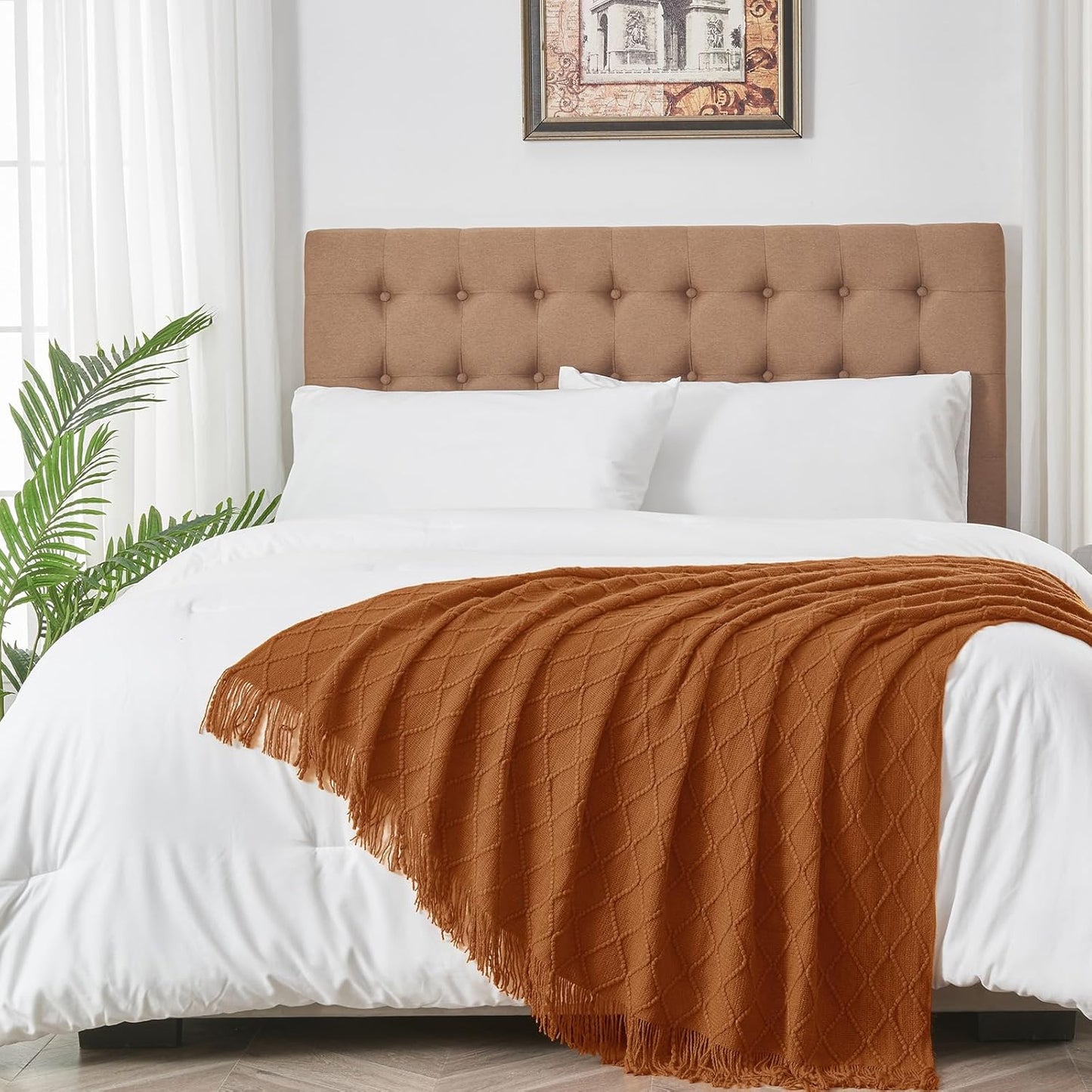 inhand Knitted Throw Blanket for Couch and Bed, Soft Living Room Home Decor Knitted Blanket with
