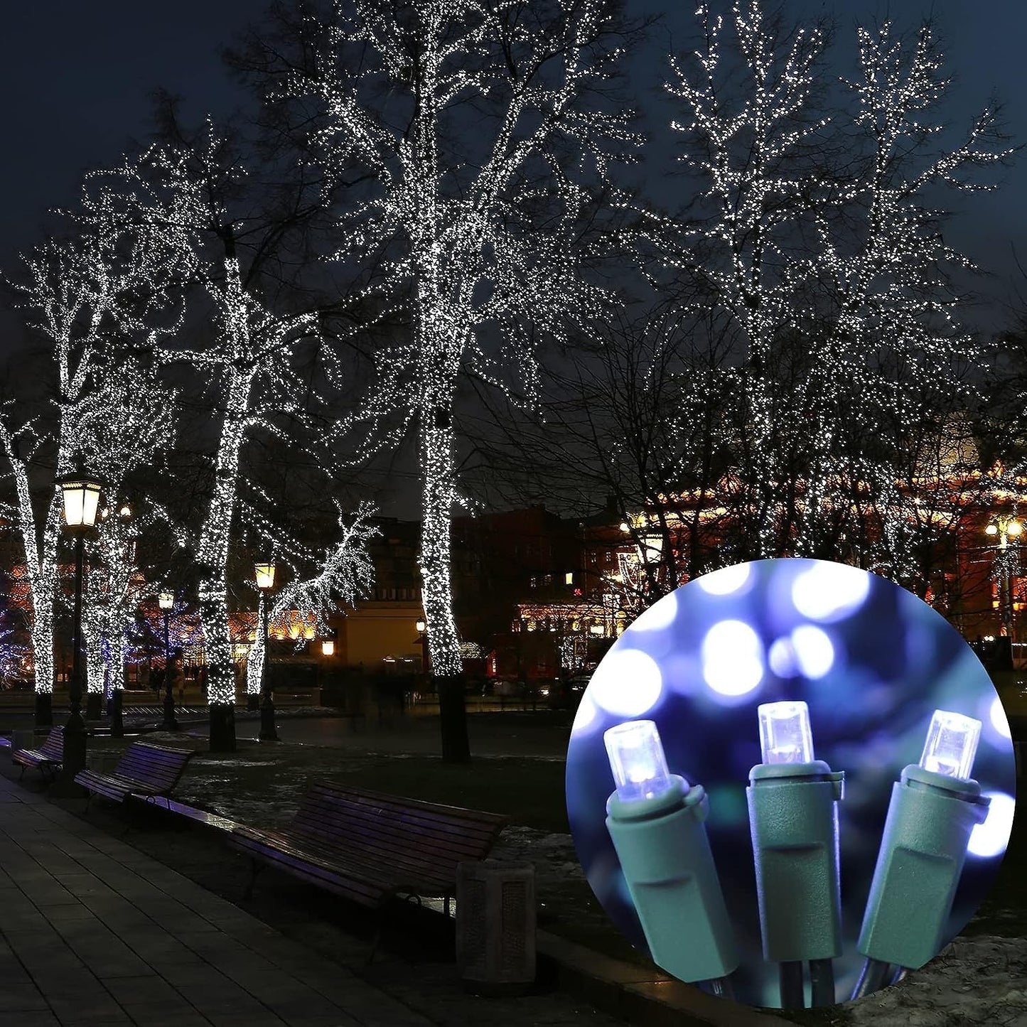 60 Count Cool White -String Lights - LED Christmas Lights, Mini led Lights for Indoor Outdoor Home