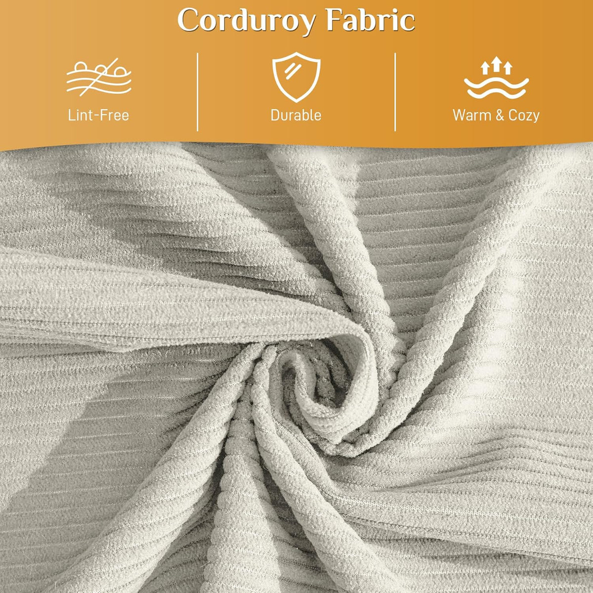 Convertible Sleeper Sofa Bed with Pillow, 4-in-1 Corduroy Folding Mattress Couch with Fixed-Shape